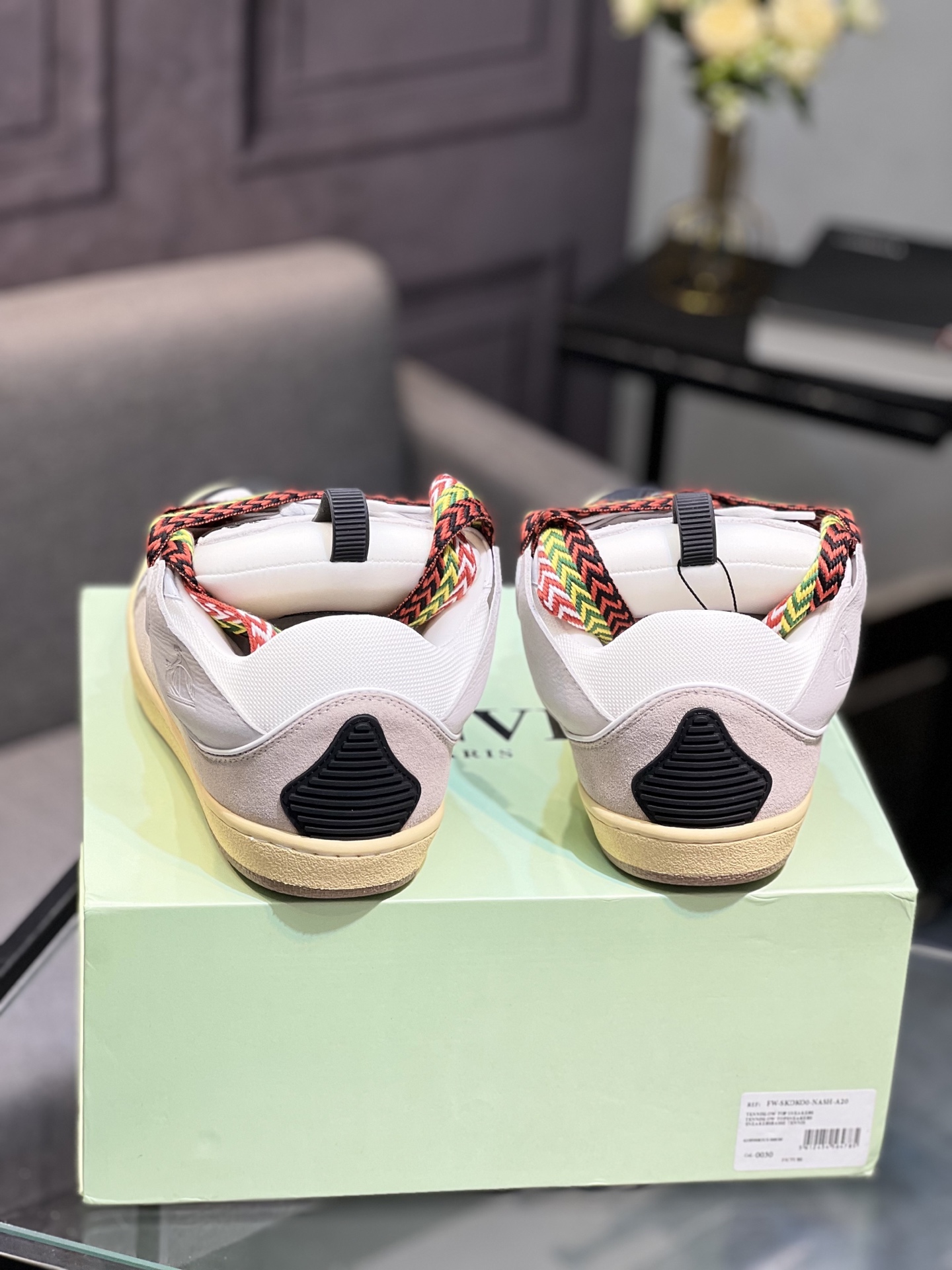 LANVIN Fashionable Casual Couple Sneakers High-Quality Clay Shoes