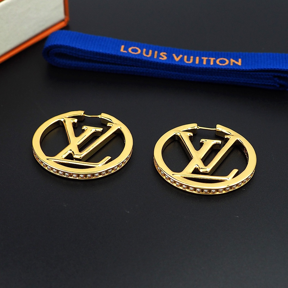 LV round earrings