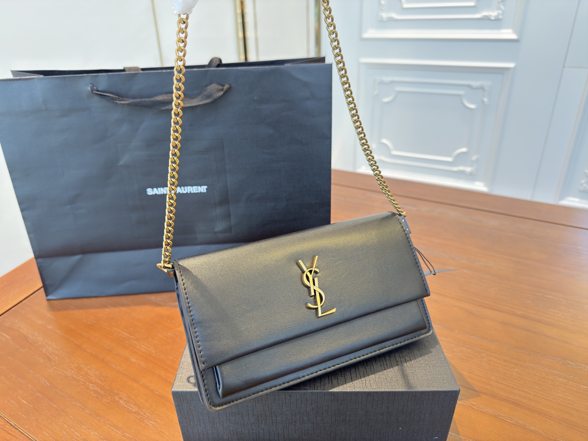 YSL Sunset Box Clutch Underarm CASSANDRE bag