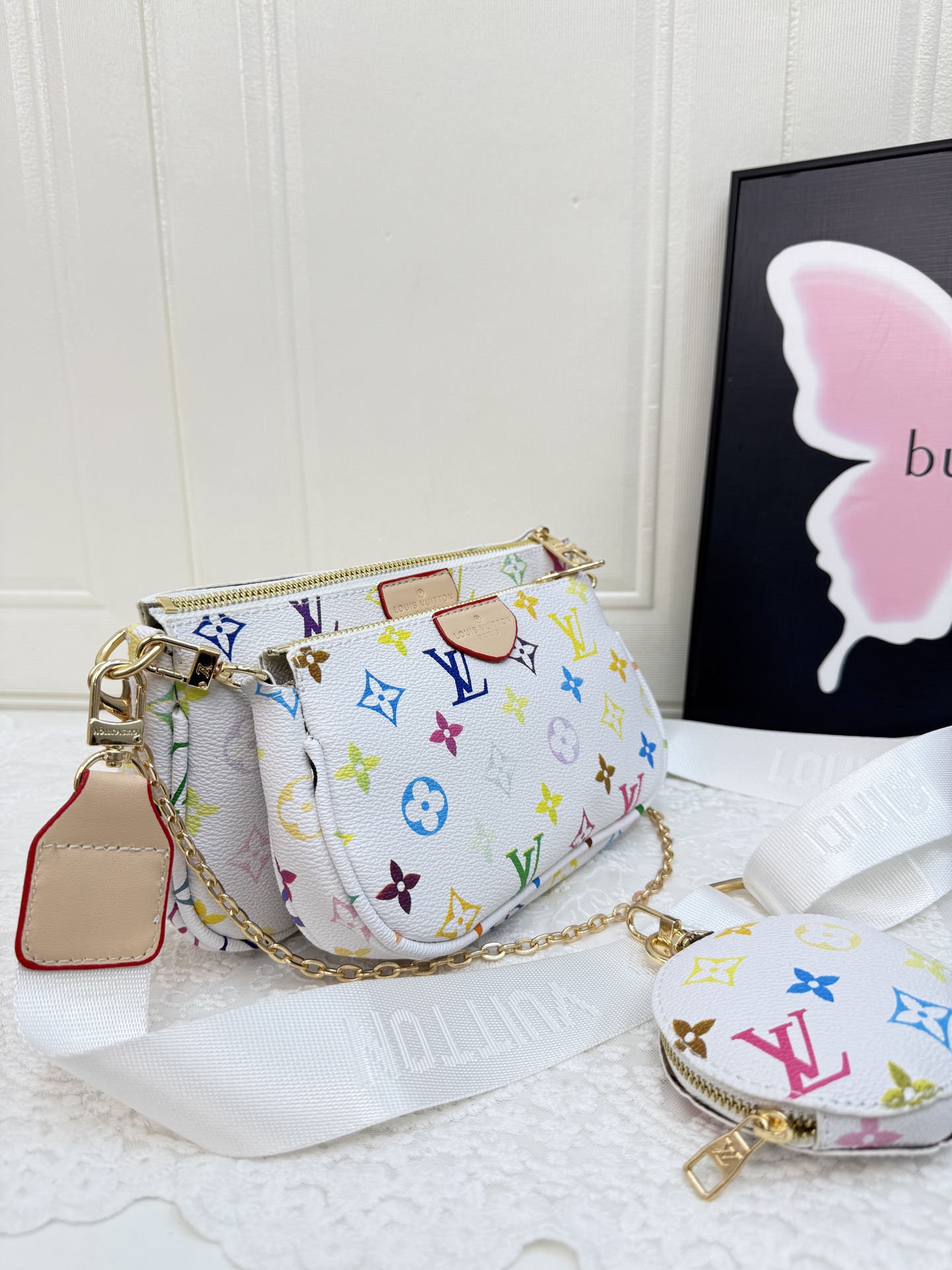 LV three-piece set bag of 8A quality