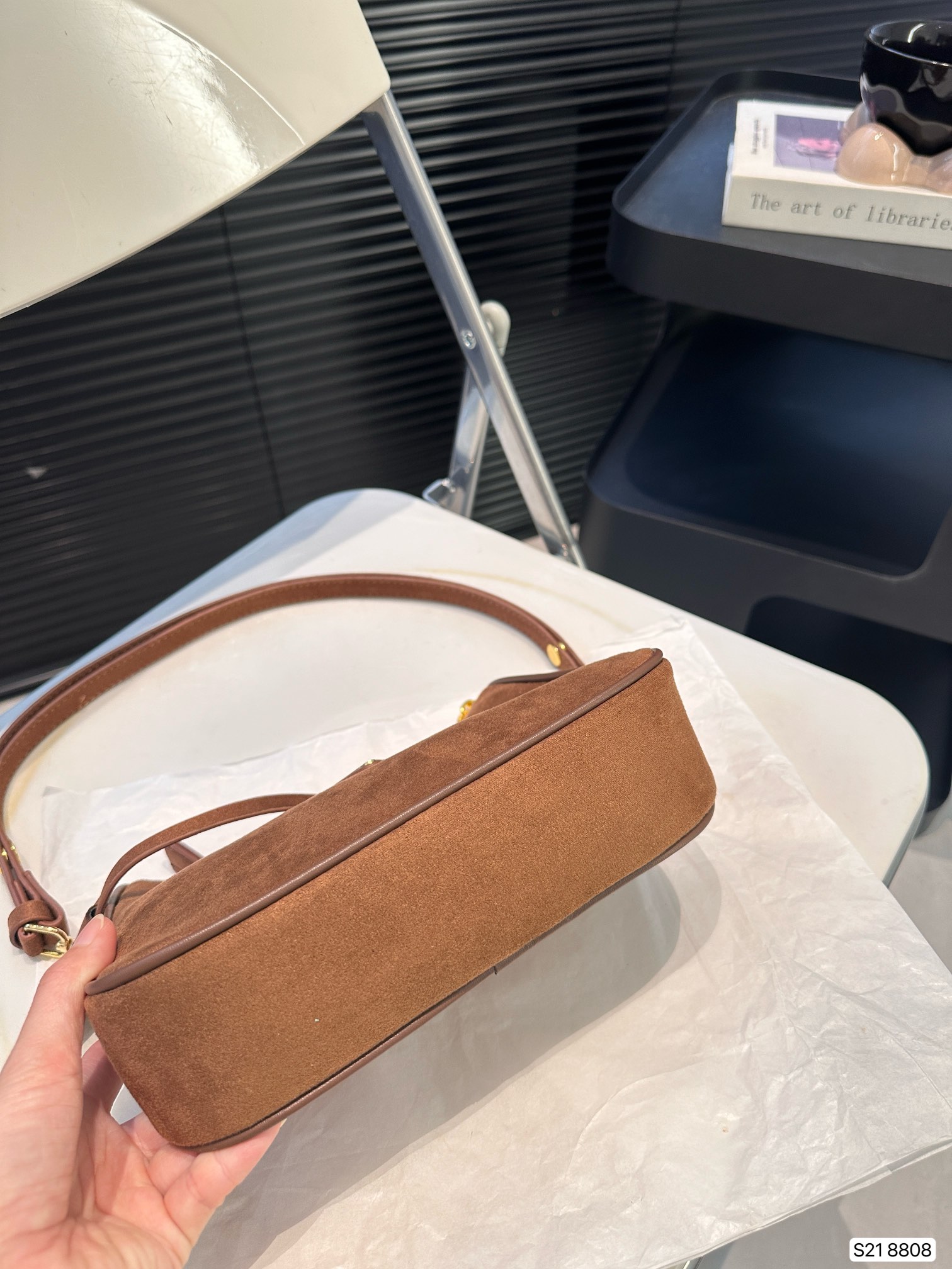 Prada hobo chain bag suede crossbody bag