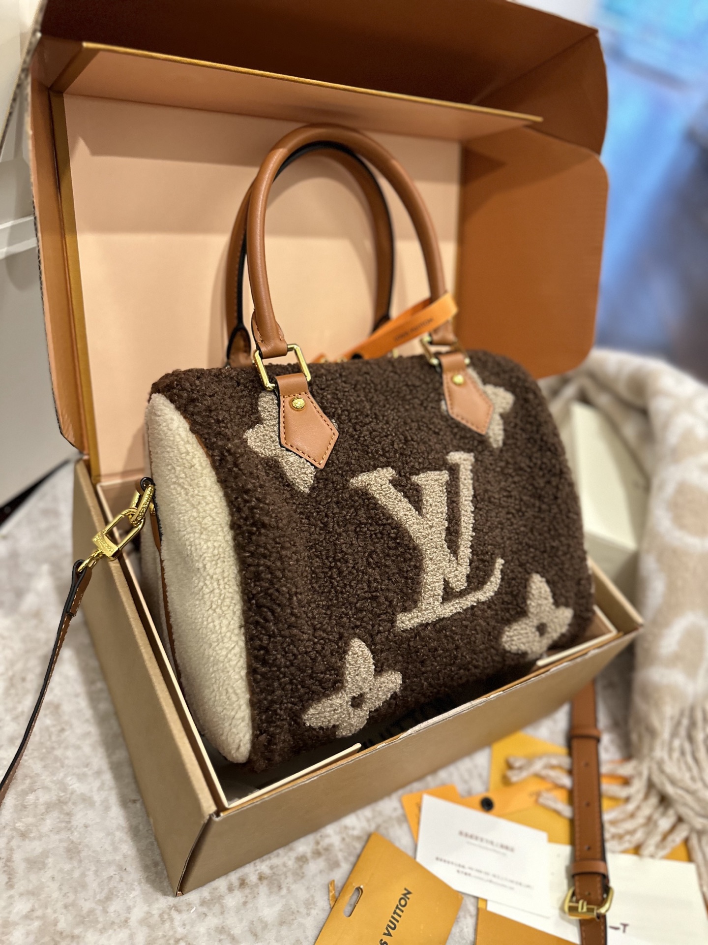 LV Monogram Teddy speedy bag