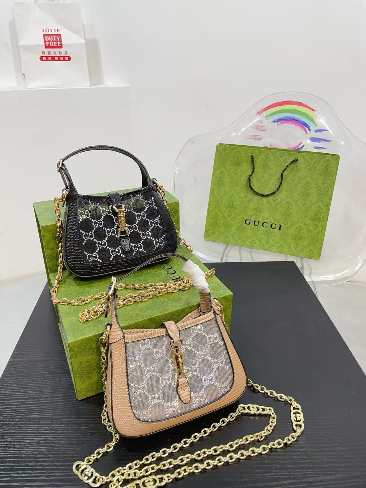 Gucci Jackie1961 rhine-drill underarm bag