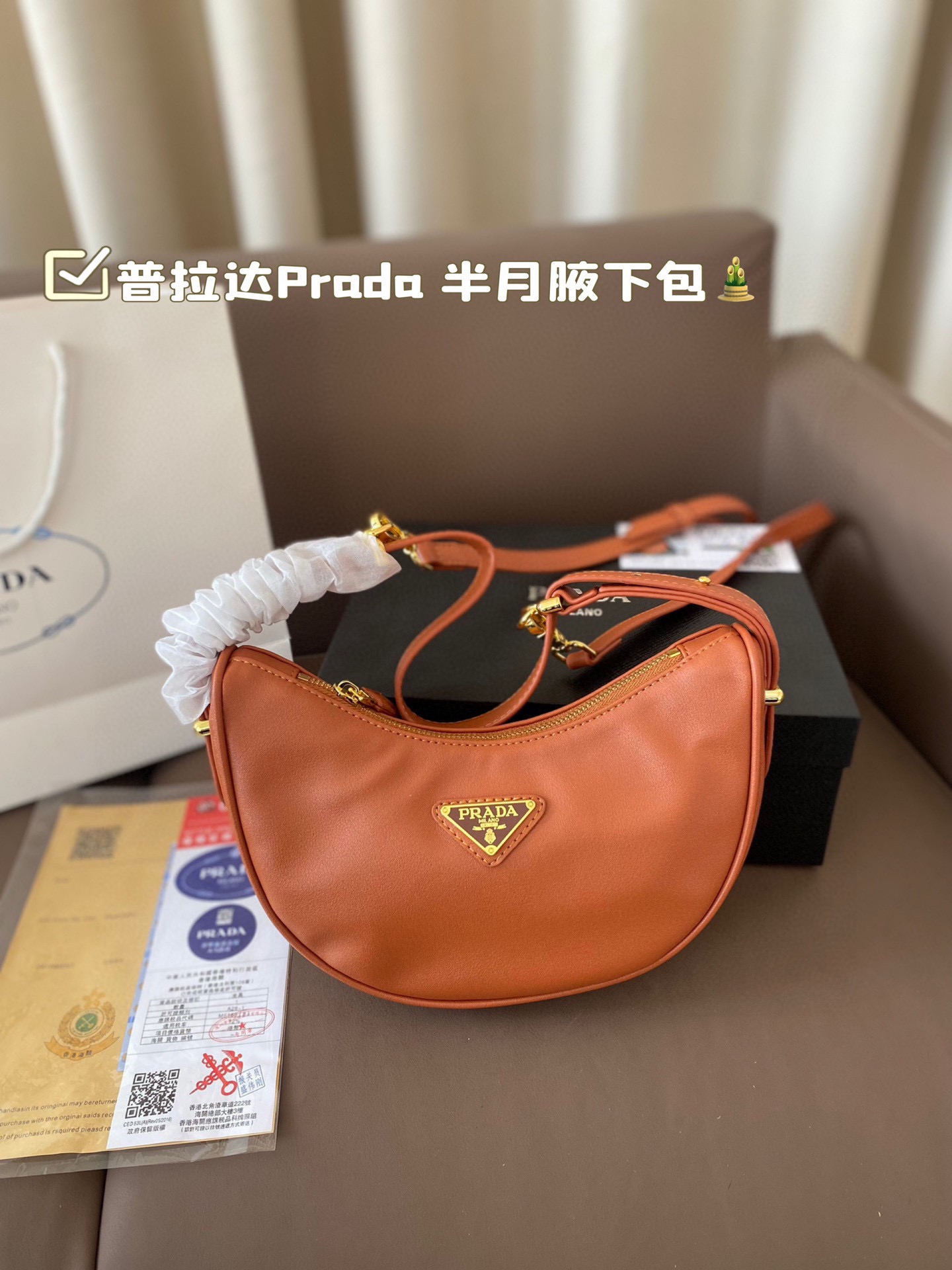 Prada Half Moon armpit Crossbody Bag
