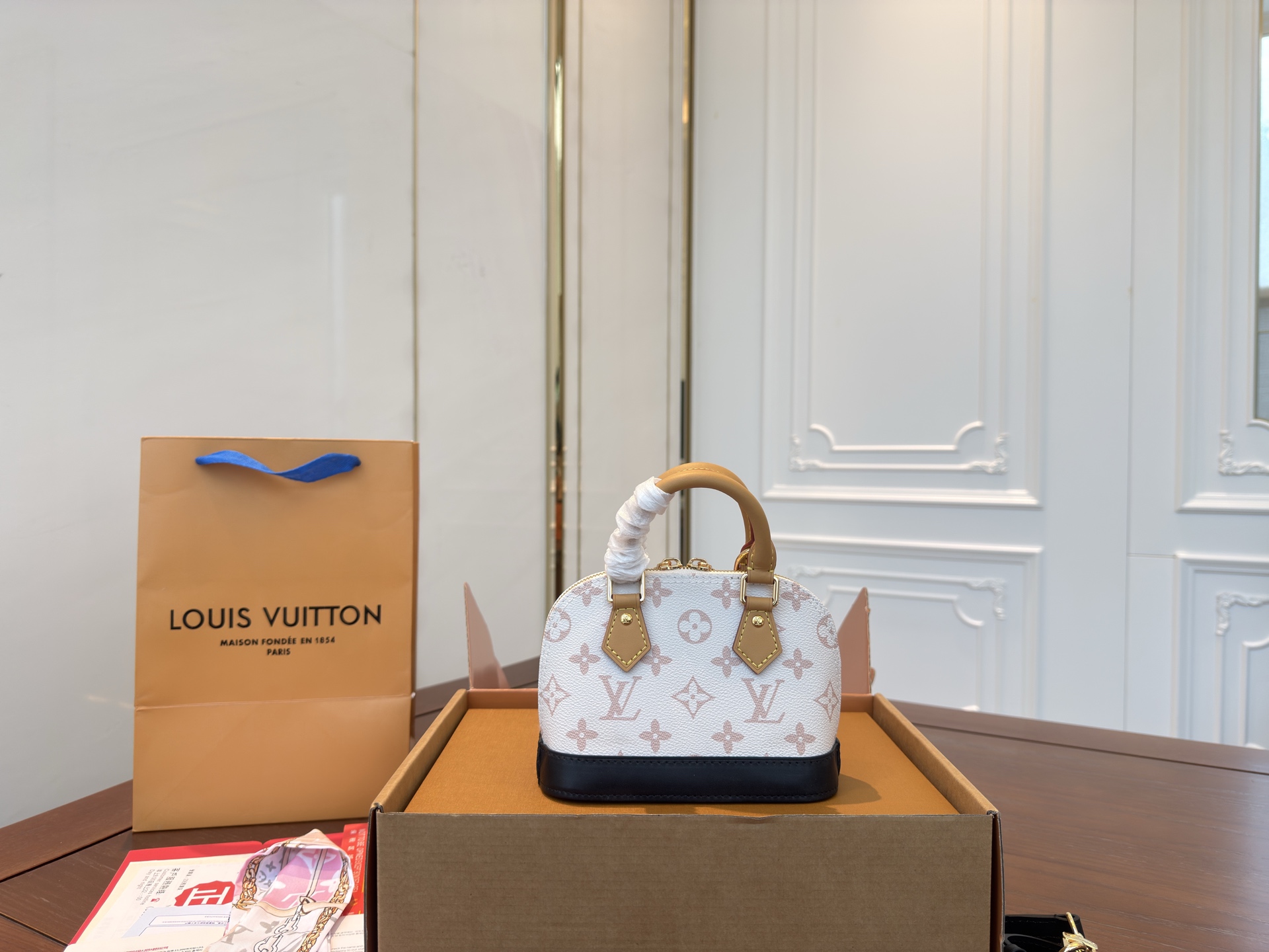 LV nano alma mini Dune Shell bag