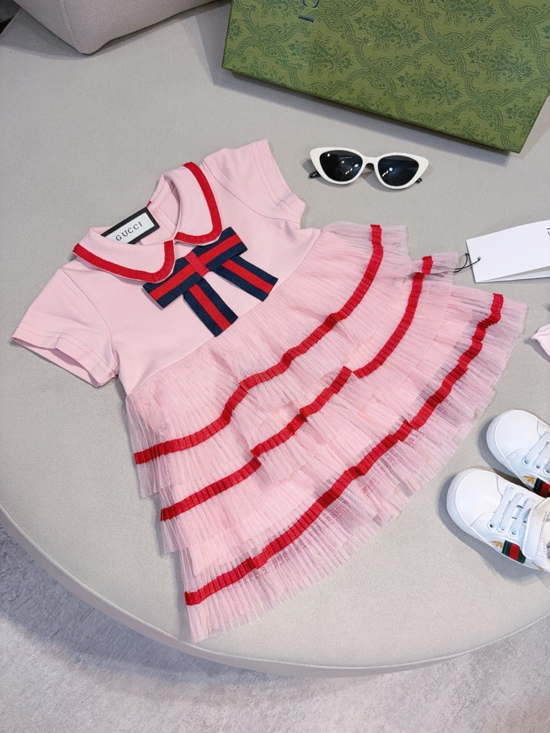 Children's Clothing Gucci Peach Pink Tulle baby Dress