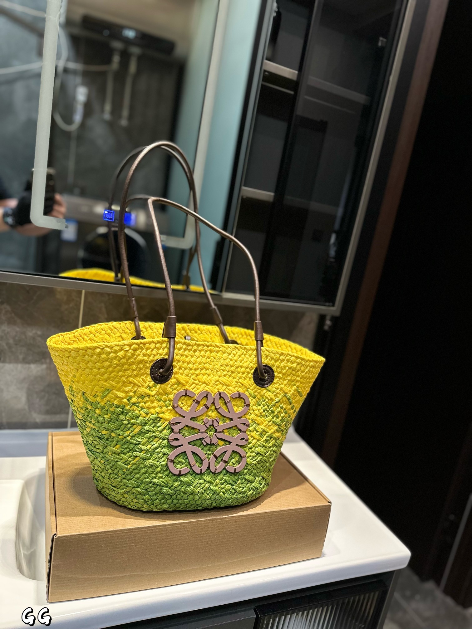 Loewe straw tote bag
