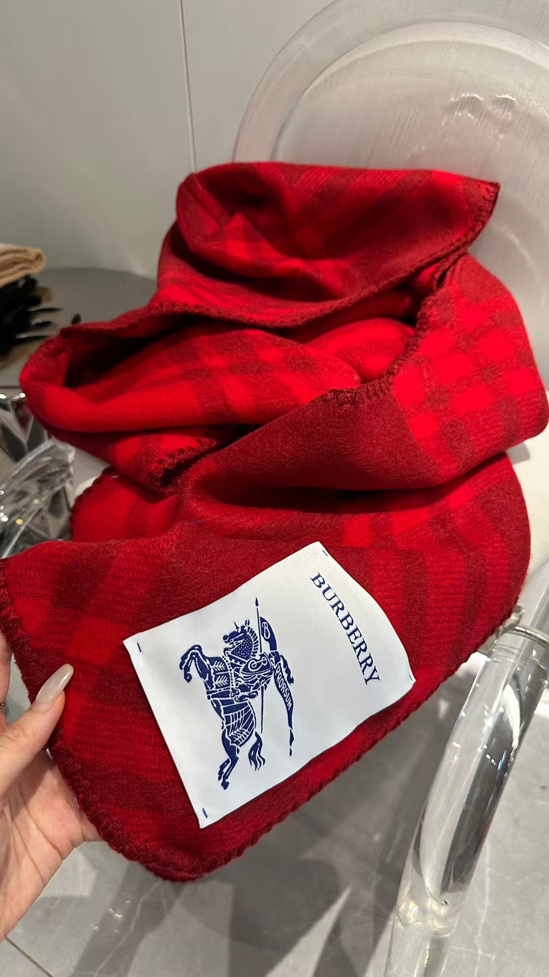 Burberry Raspberry Red Scarf