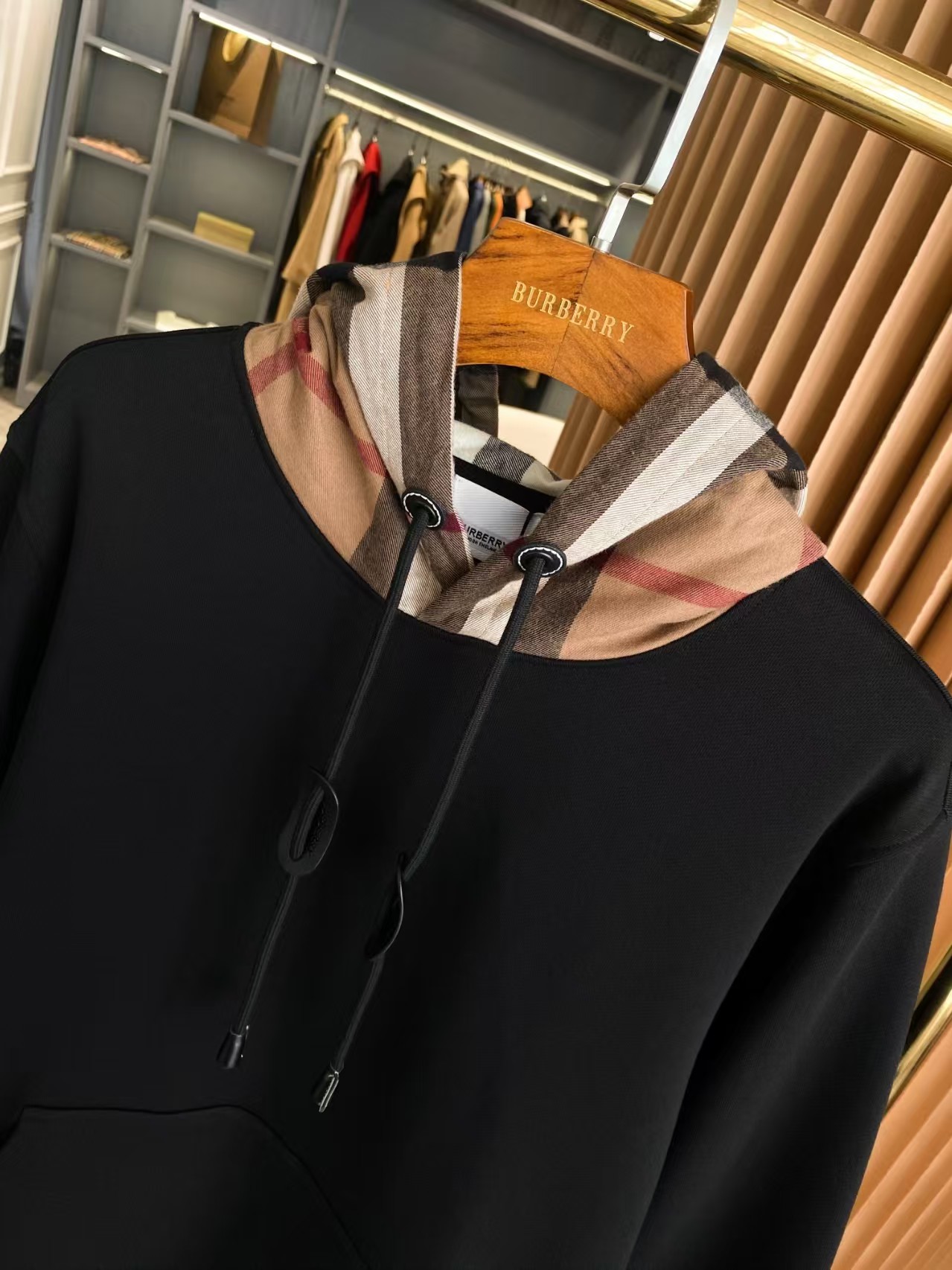 Burberry Checkered hooded sweatshirt