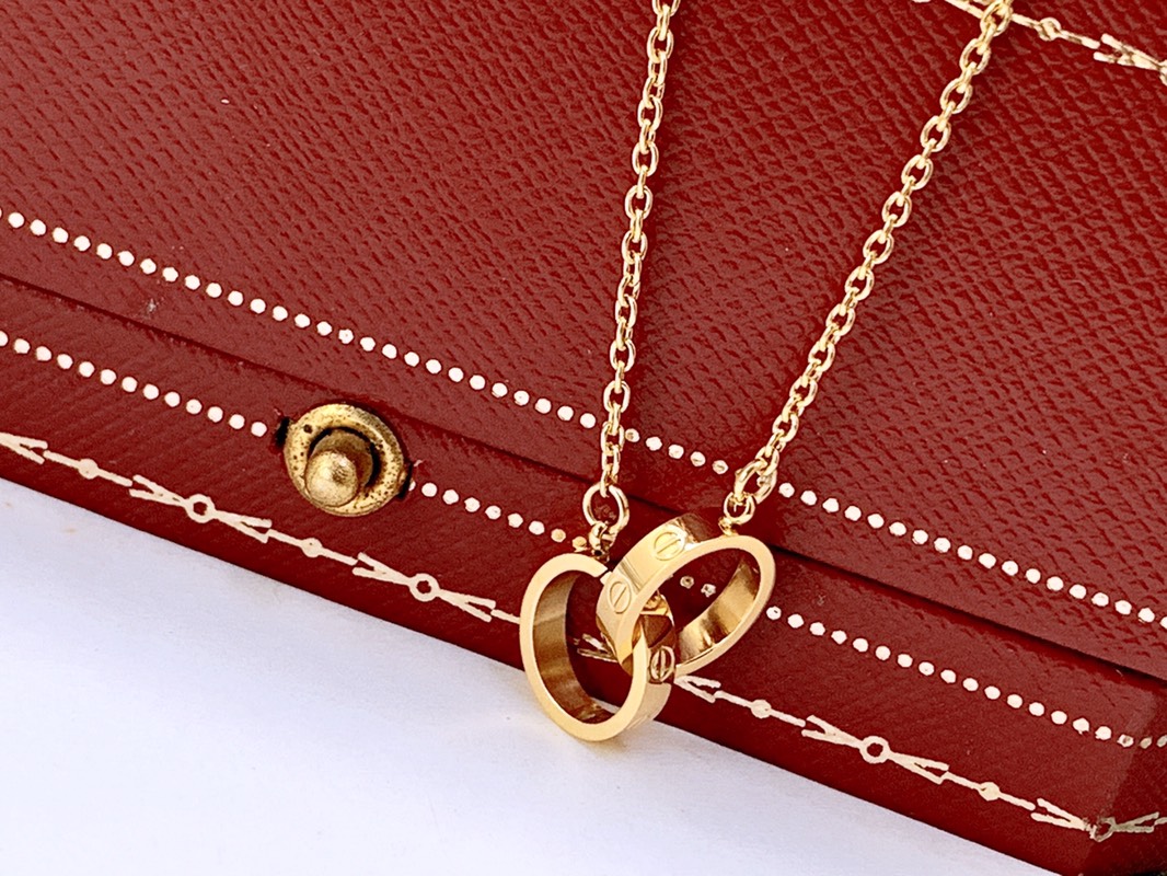 Cartier oval double ring necklace