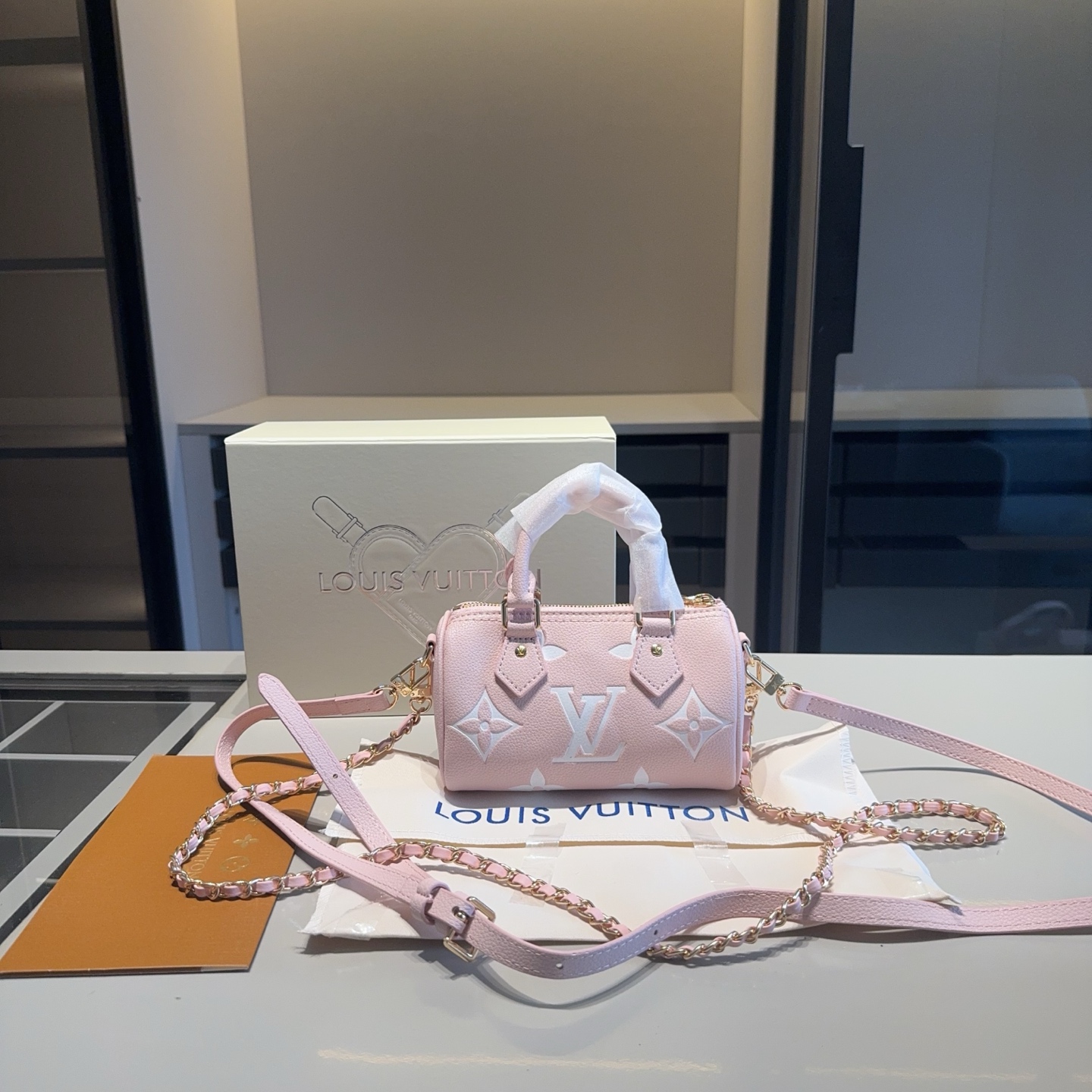 LV Strawberry Milk Print Collection shoulder bag