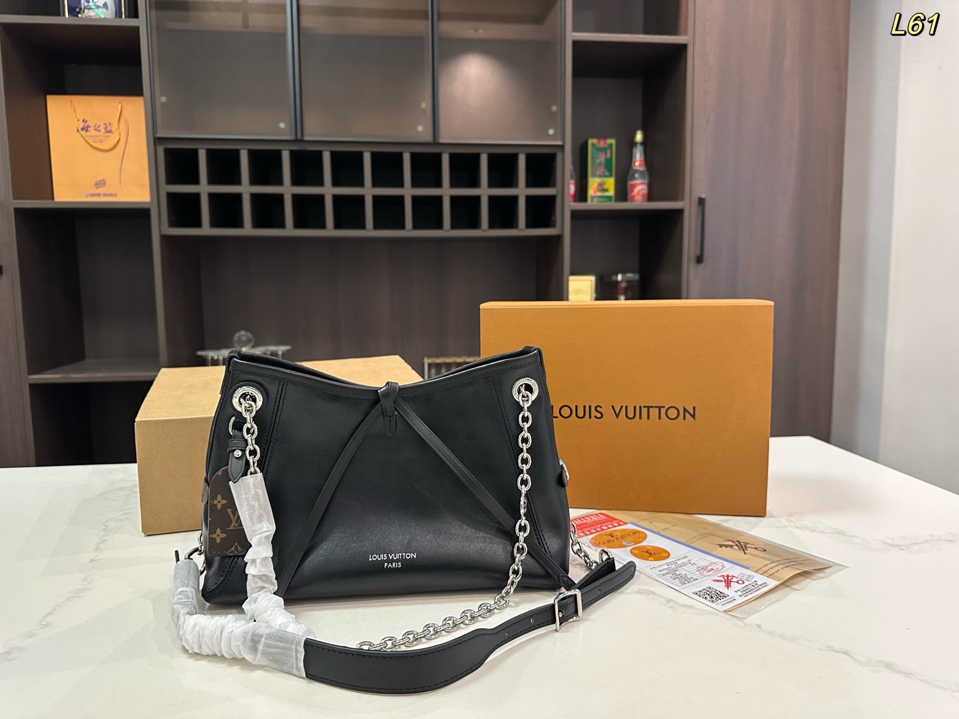 LV carryall bb Black Warrior Black motorcycle bag