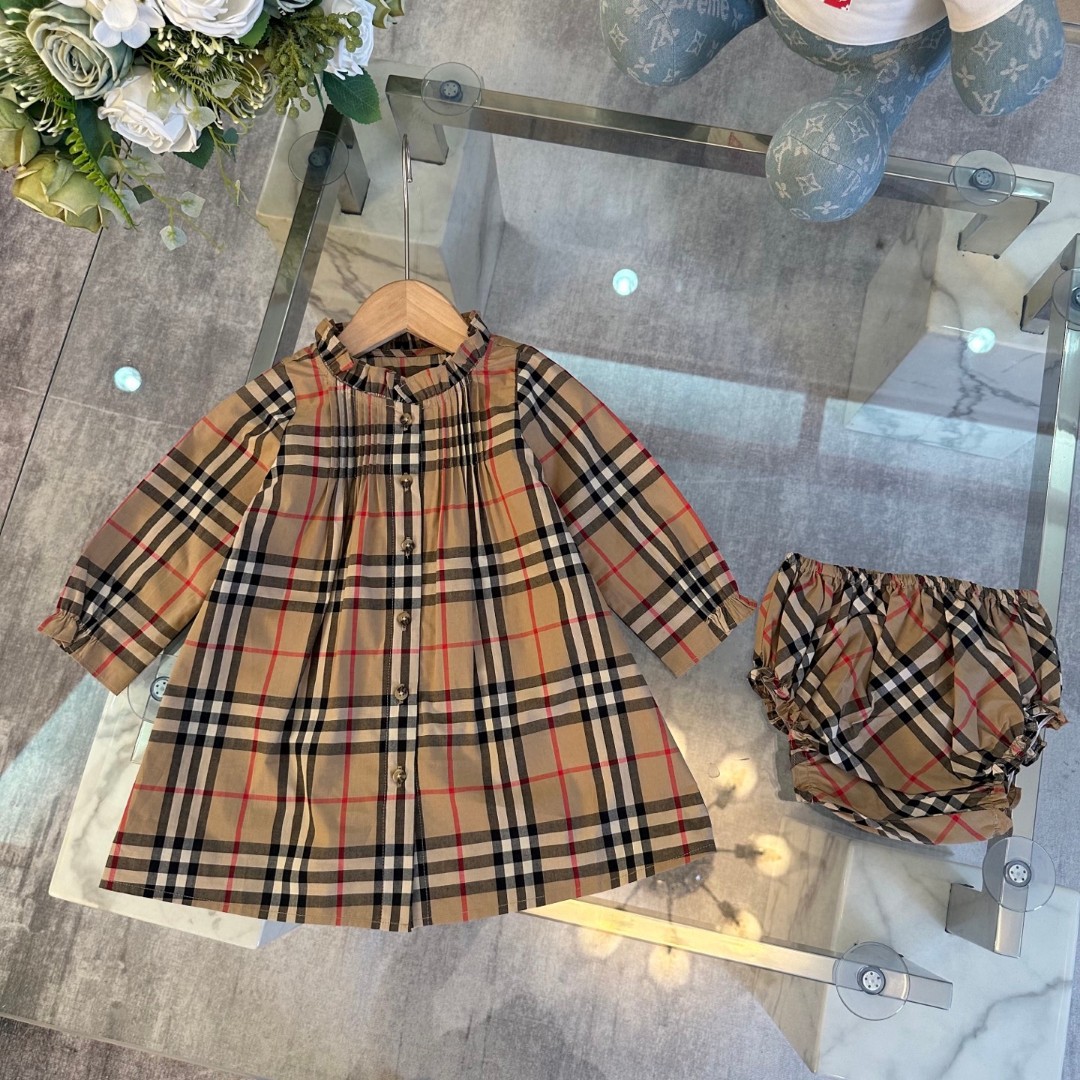 Children's Clothing Burberry high-end girls' dress