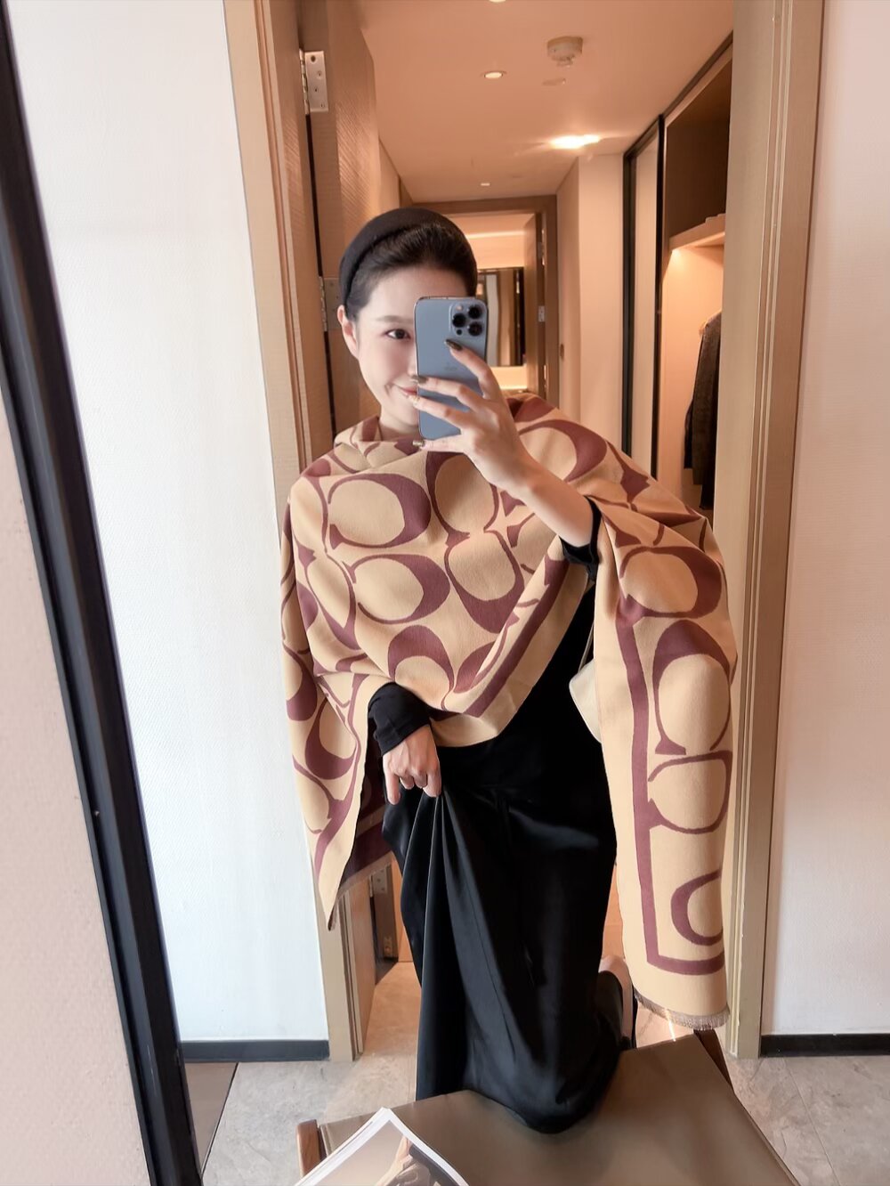 COACH Classic Shawl Scarf