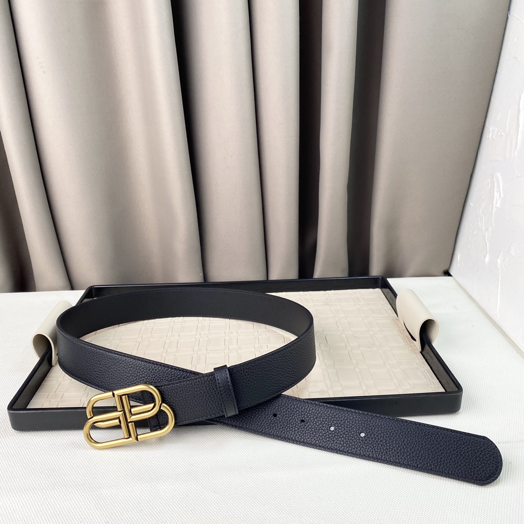 Balenciaga belt Litchi-patterned cowhide material