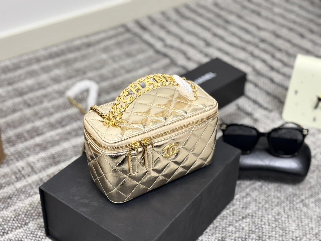 Chanel shoulder crossbody makeup bag  Free glasses provided