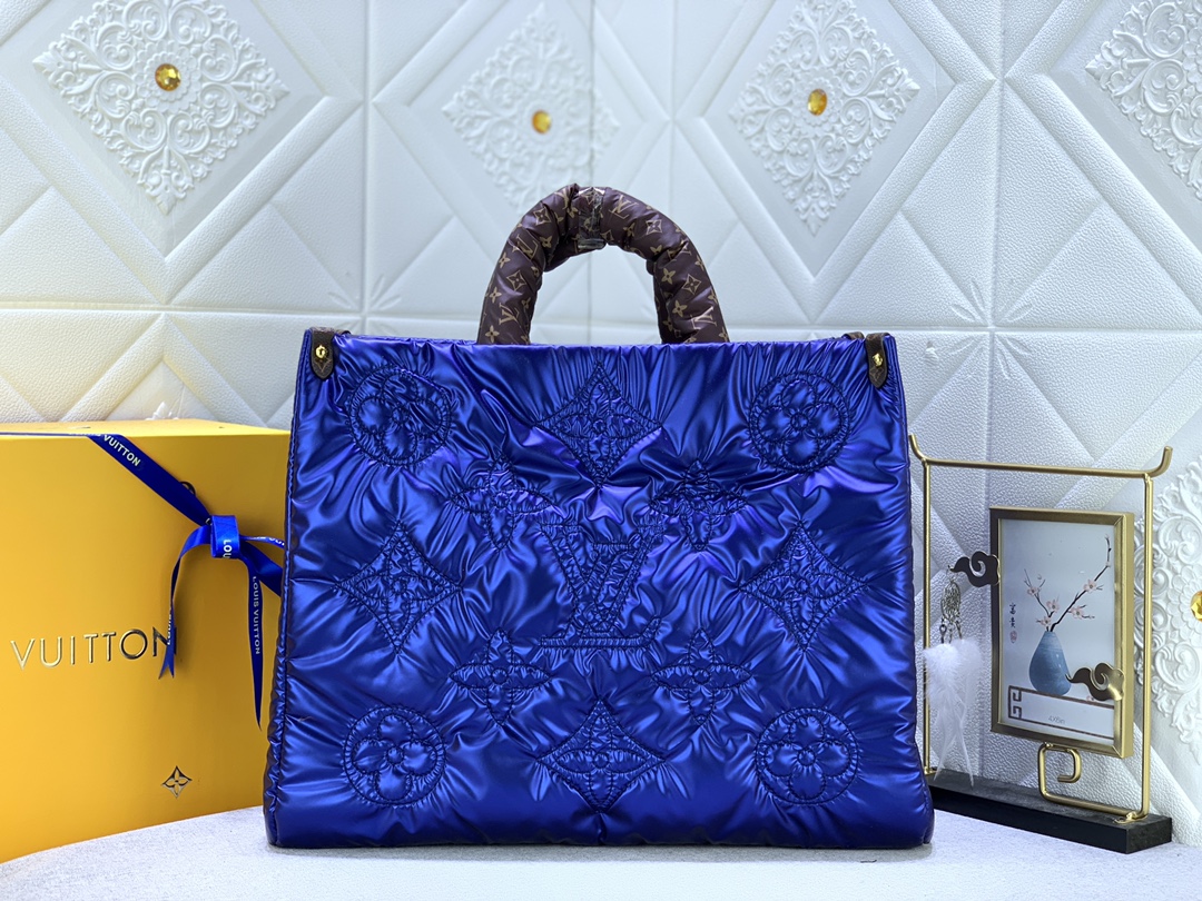 LV onthego econyl monogram handbag