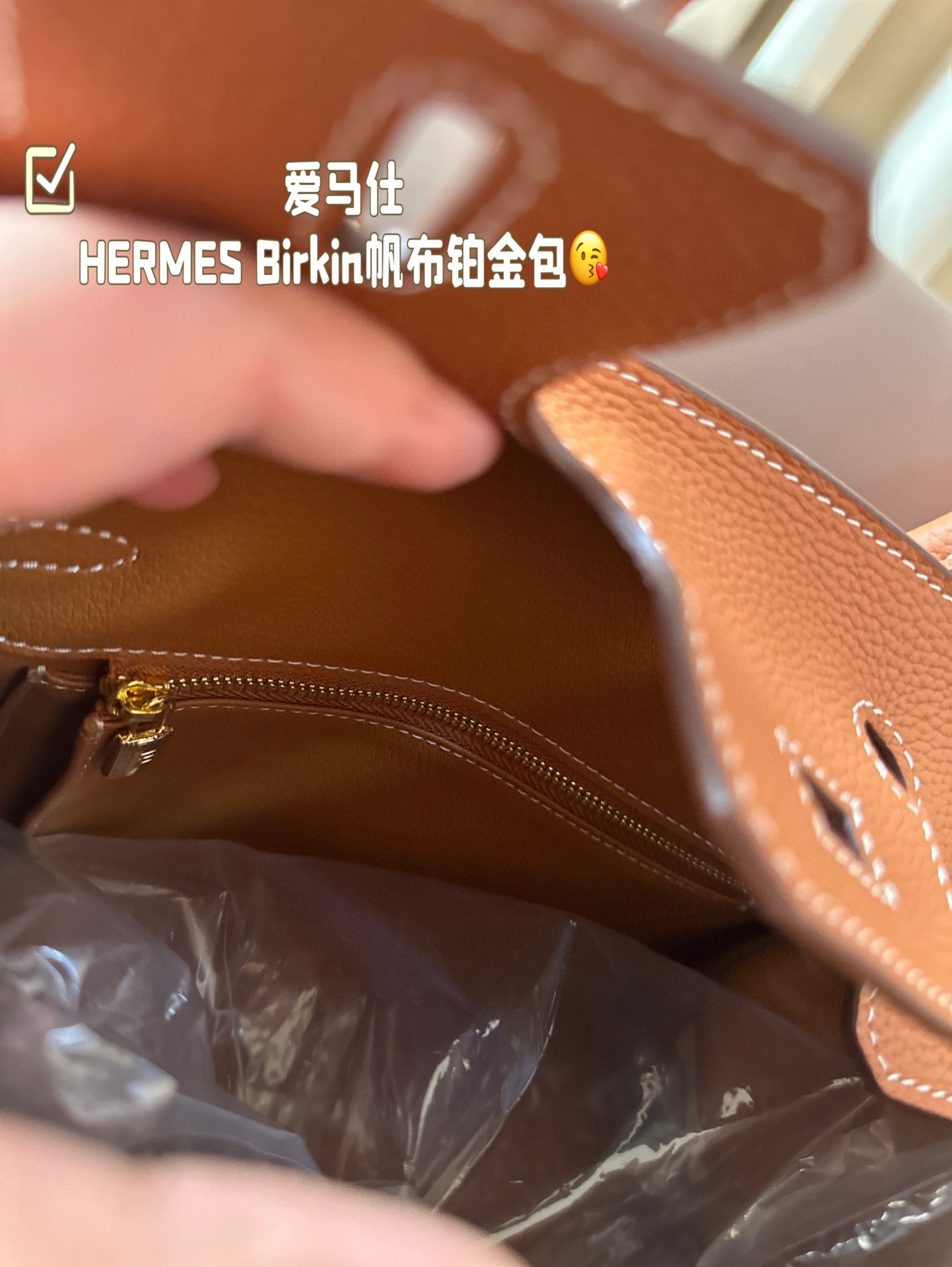 HERMES Birkin Canvas platinum bag
