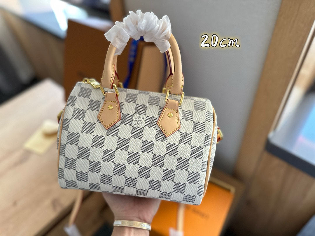 LV Checkered Pillowcase Bag NANO SPEEDY Handbag Monogram Bag