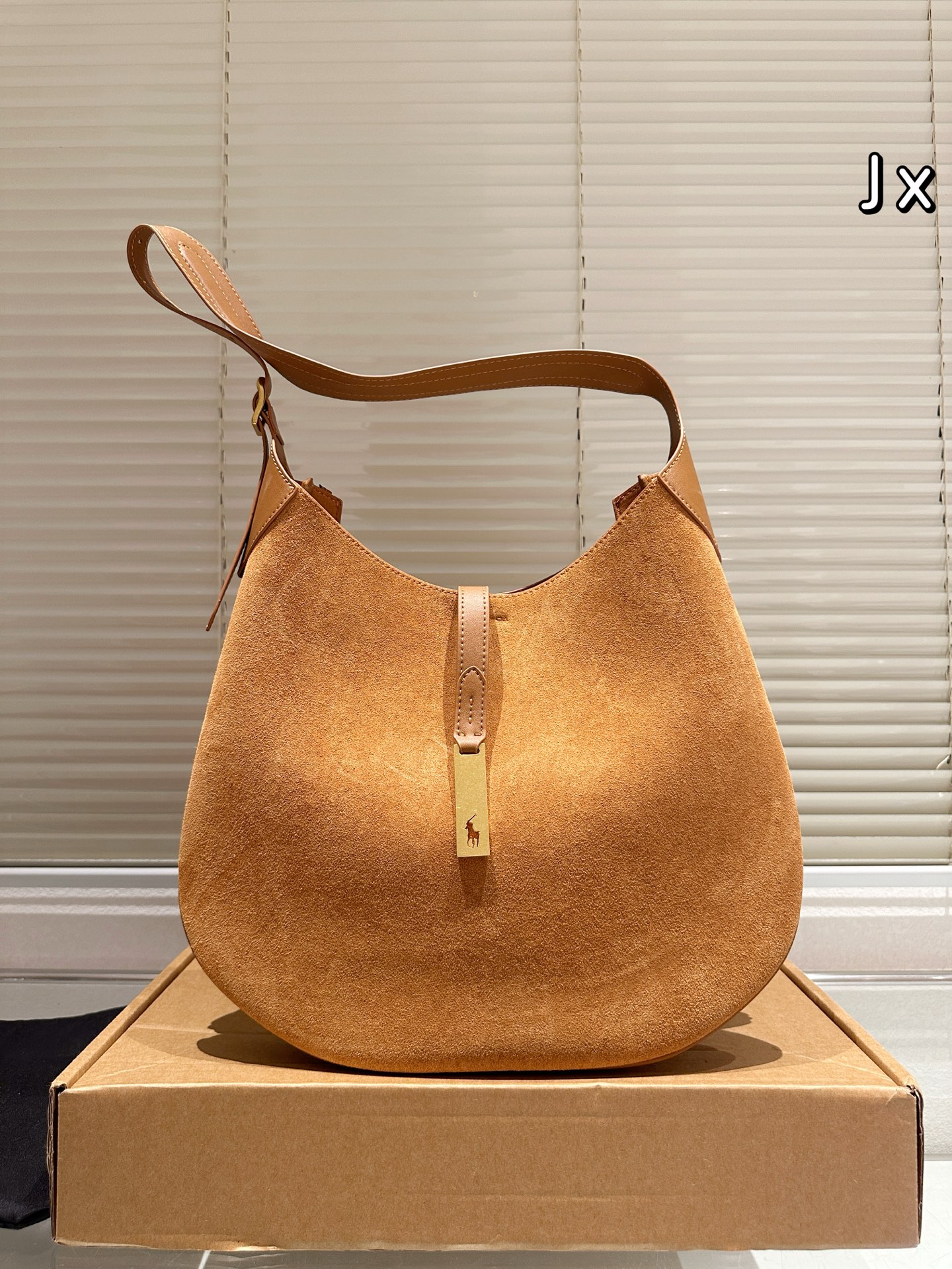Lauren Ralphie Croissant Bag Polo Tote Bag