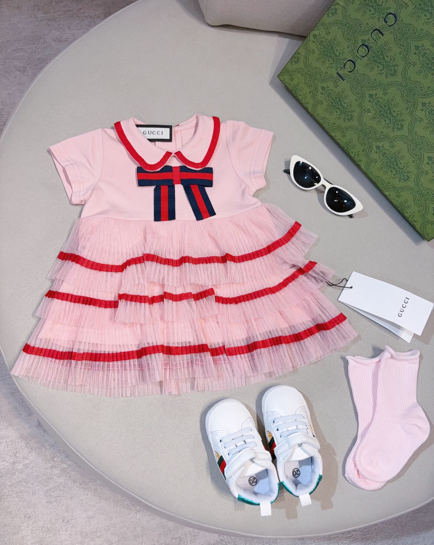 Children's Clothing Gucci Peach Pink Tulle baby Dress