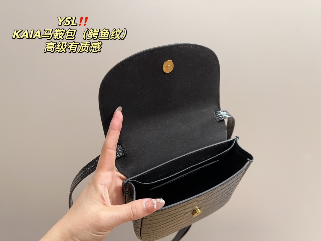 YSL KAIA saddle shoulder bag