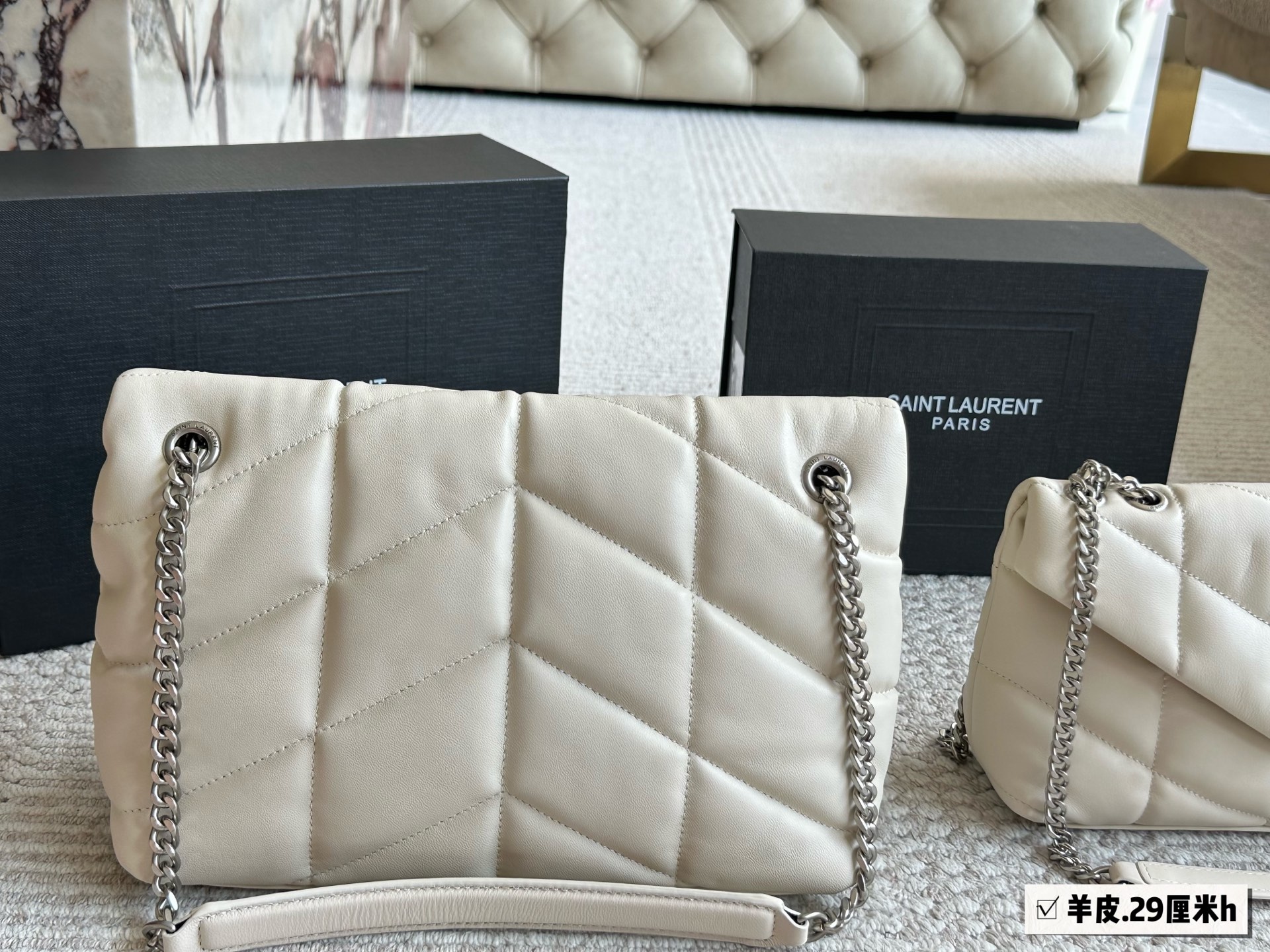 YSL loulou puffer chain shoulder bag