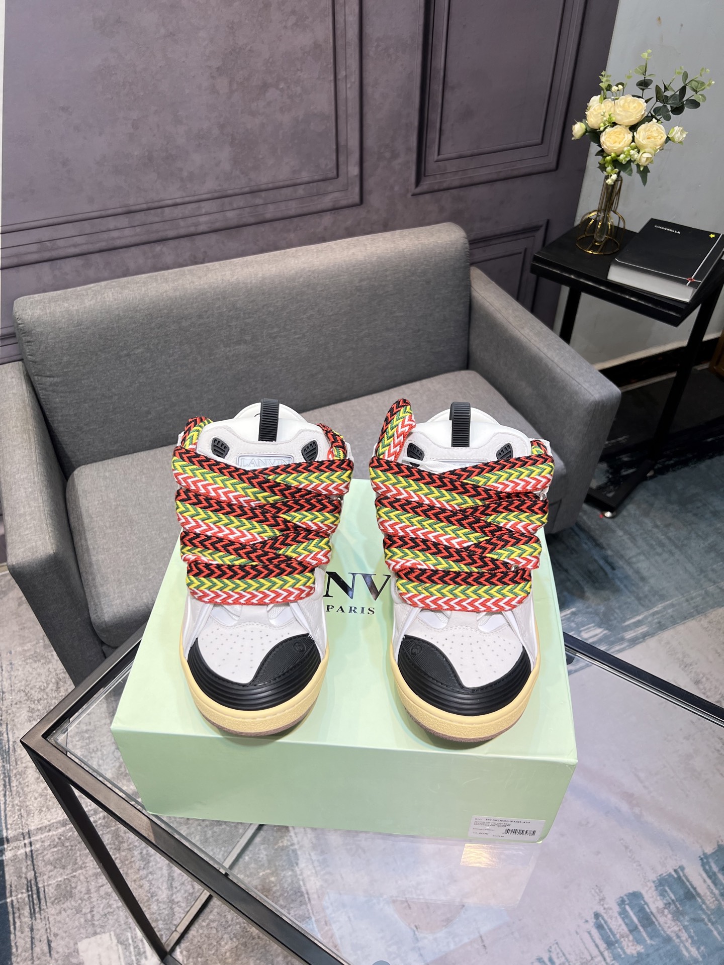 LANVIN Fashionable Casual Couple Sneakers High-Quality Clay Shoes