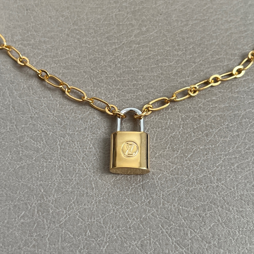 LV lock necklace