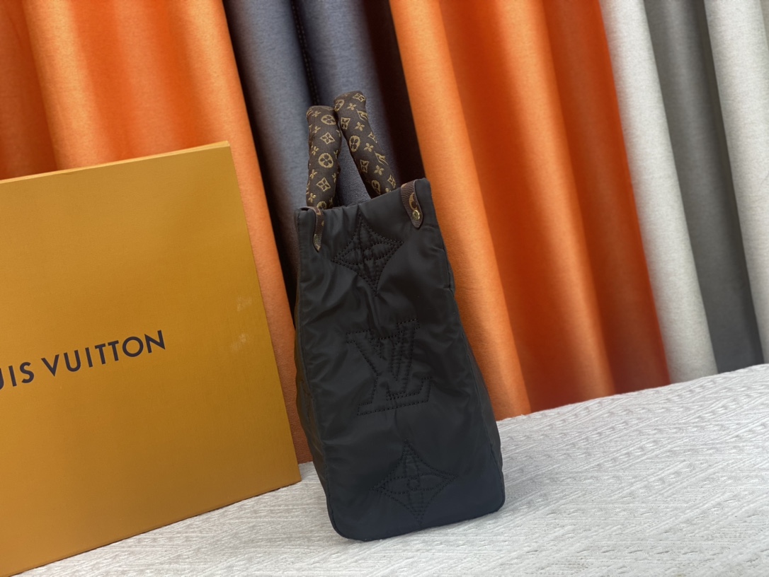 LV onthego econyl ecodesign monogram handbag