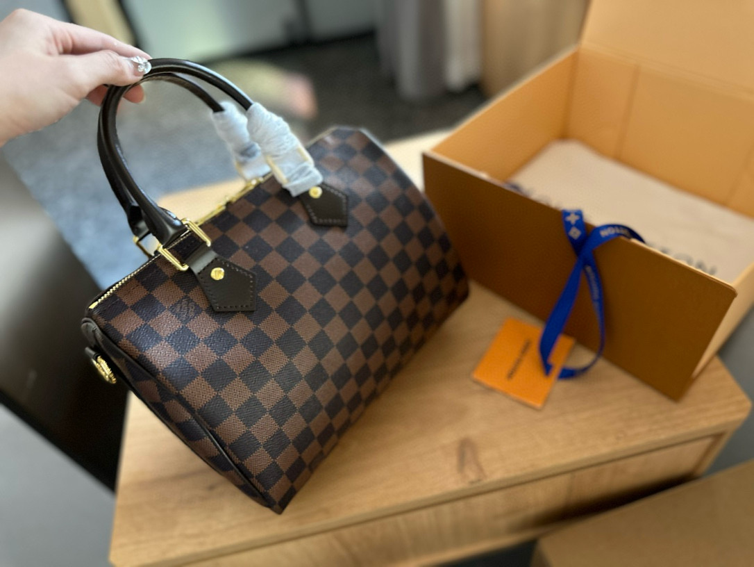 LV Checkered Pillowcase Bag NANO SPEEDY Handbag Monogram Bag