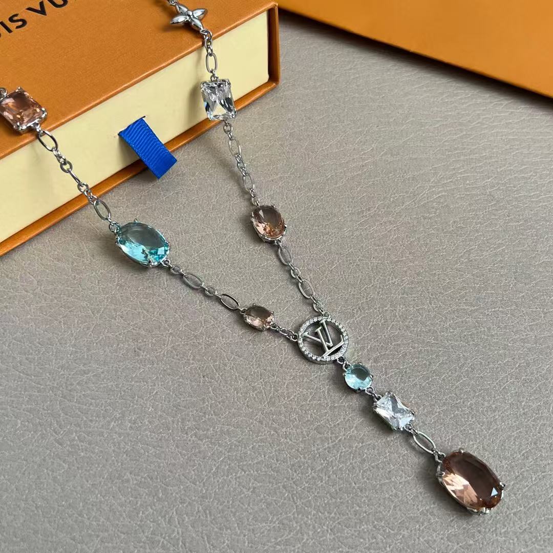 LV gemstone necklace