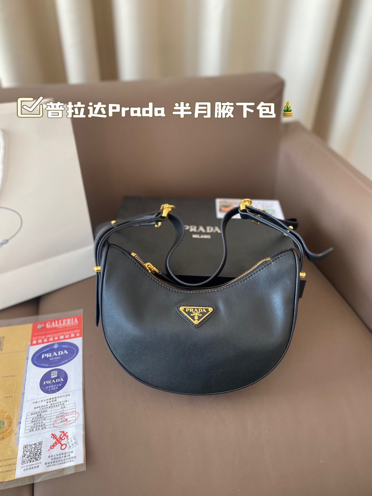 Prada Half Moon armpit Crossbody Bag
