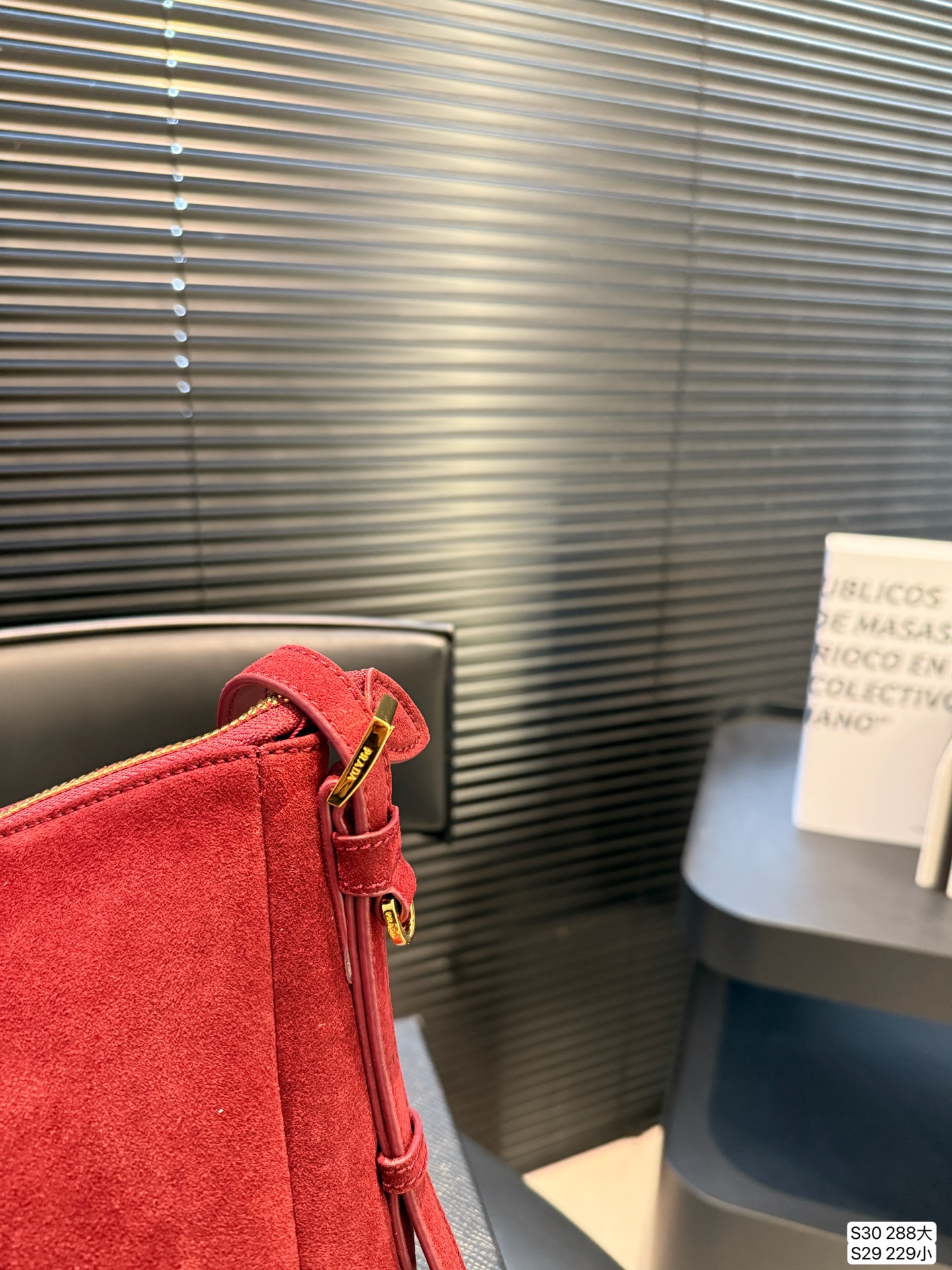 Prada New Suede Underarm Bag Aimee Hobo Handbag