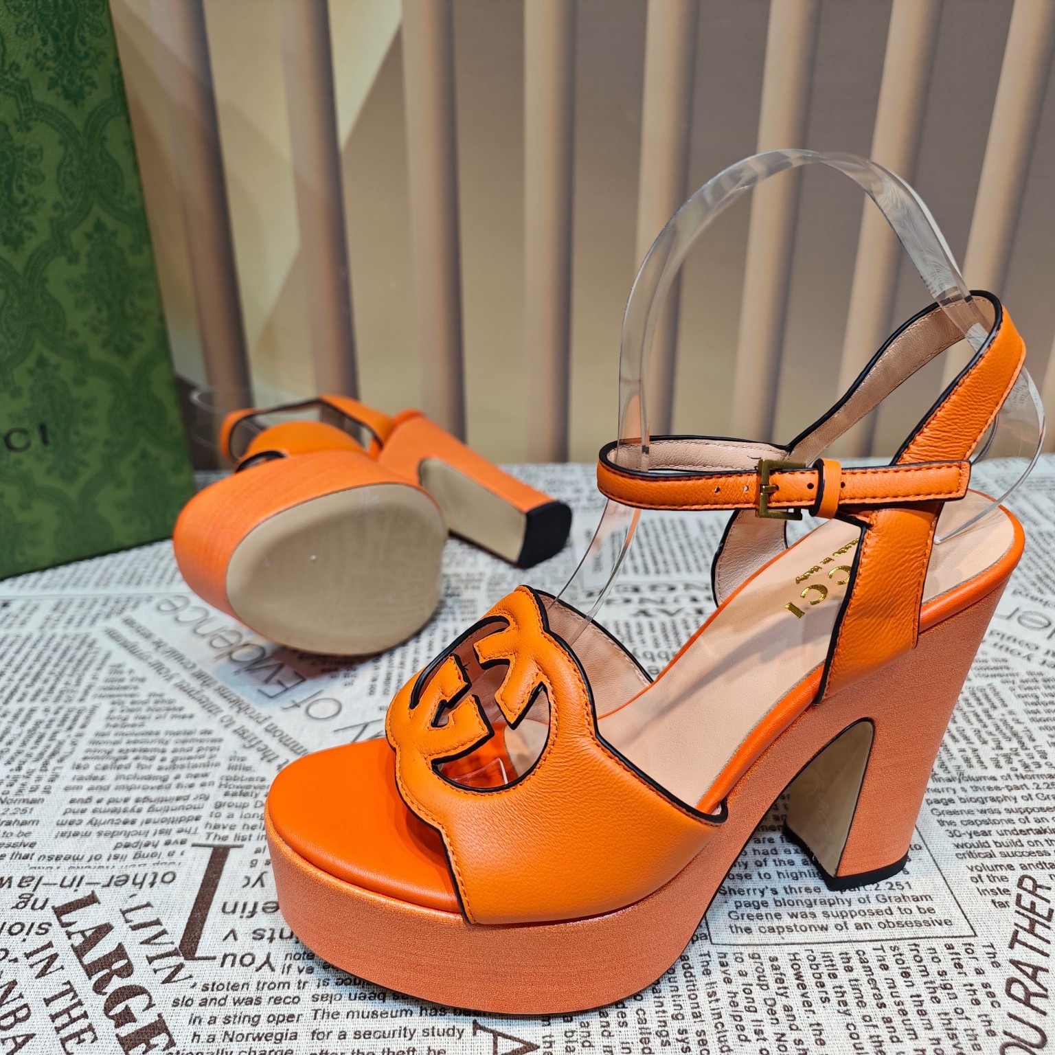 Gucci Sheepskin waterproof platform high heels