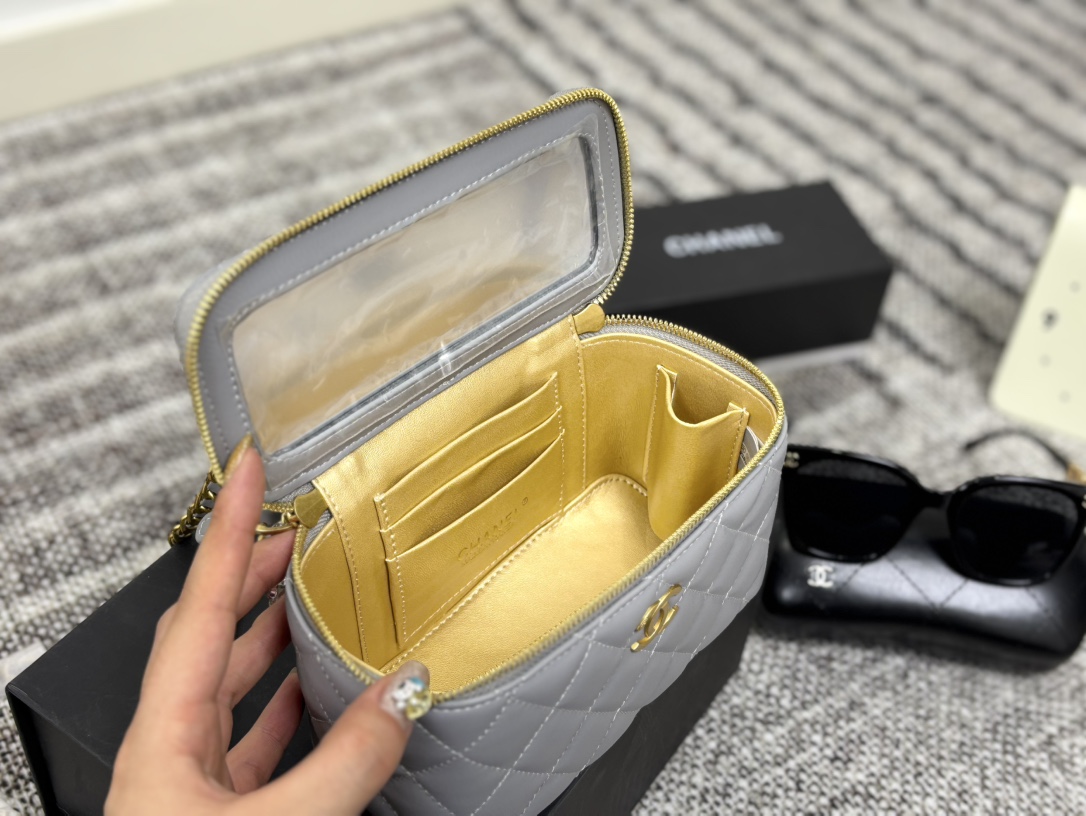Chanel shoulder crossbody makeup bag  Free glasses provided