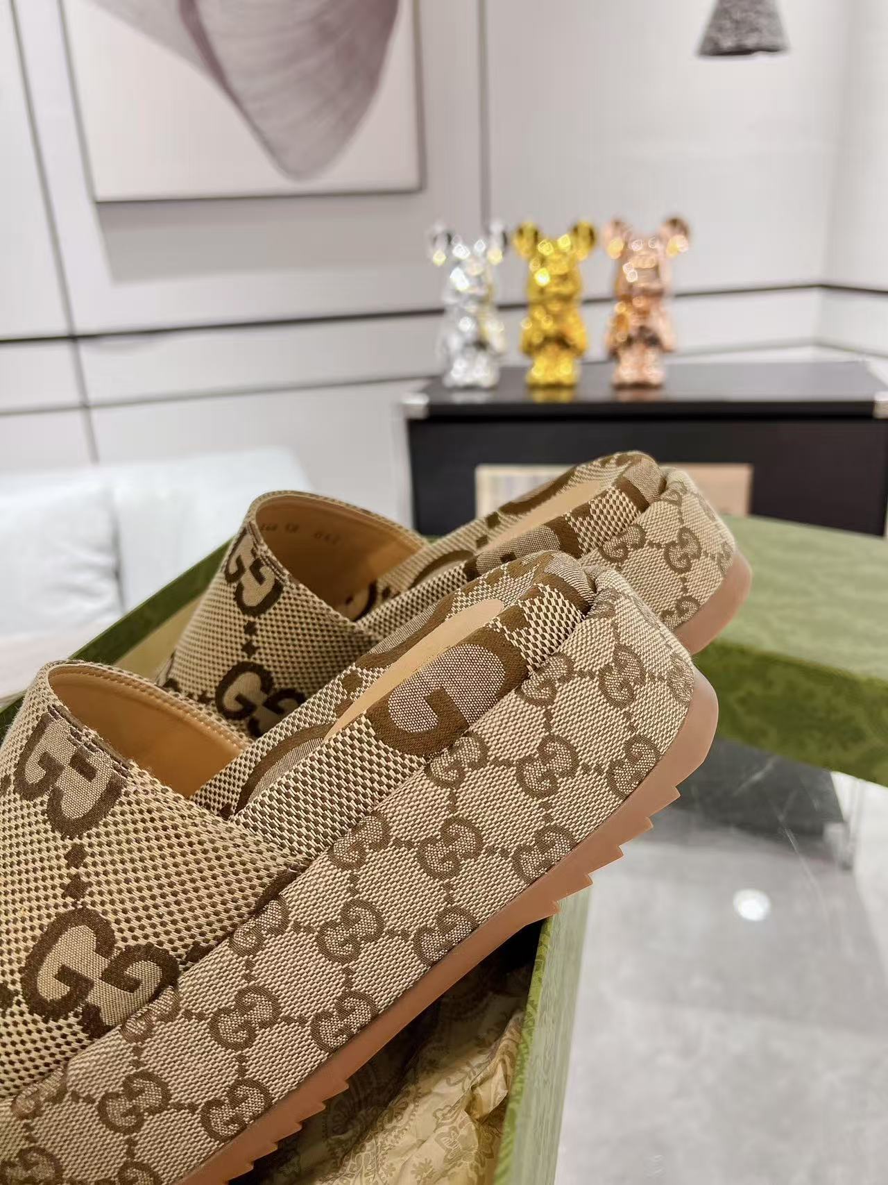GUCCI monogram slippers