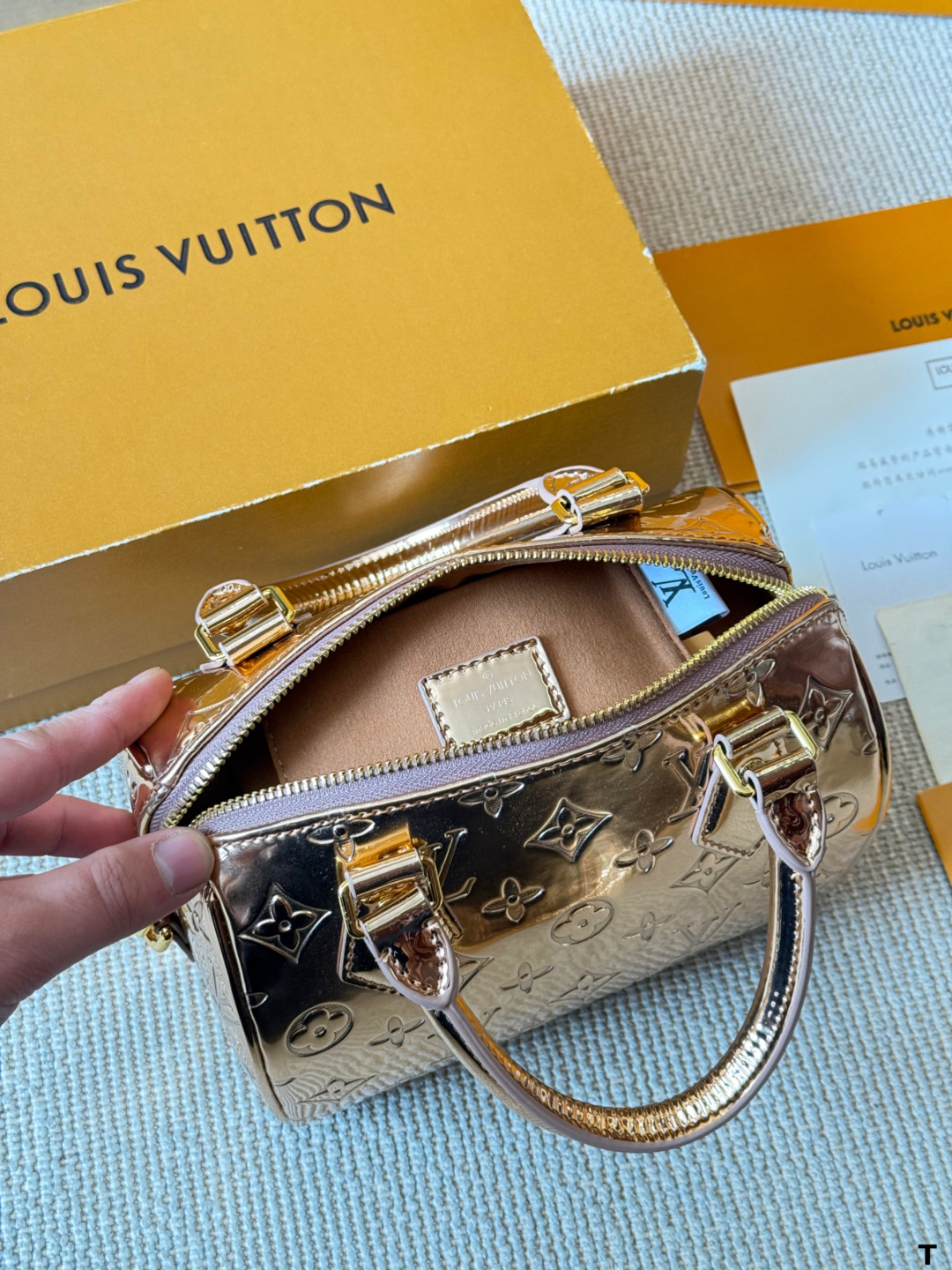 LV Alma BB silver handbag classic Monogram pattern