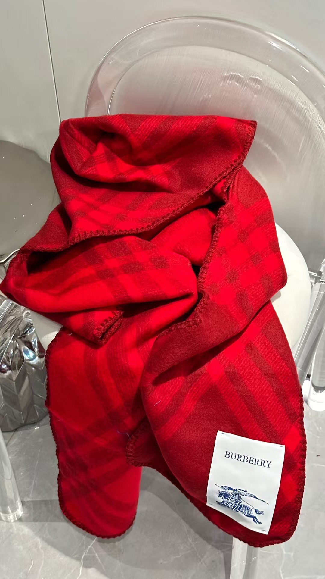 Burberry Raspberry Red Scarf