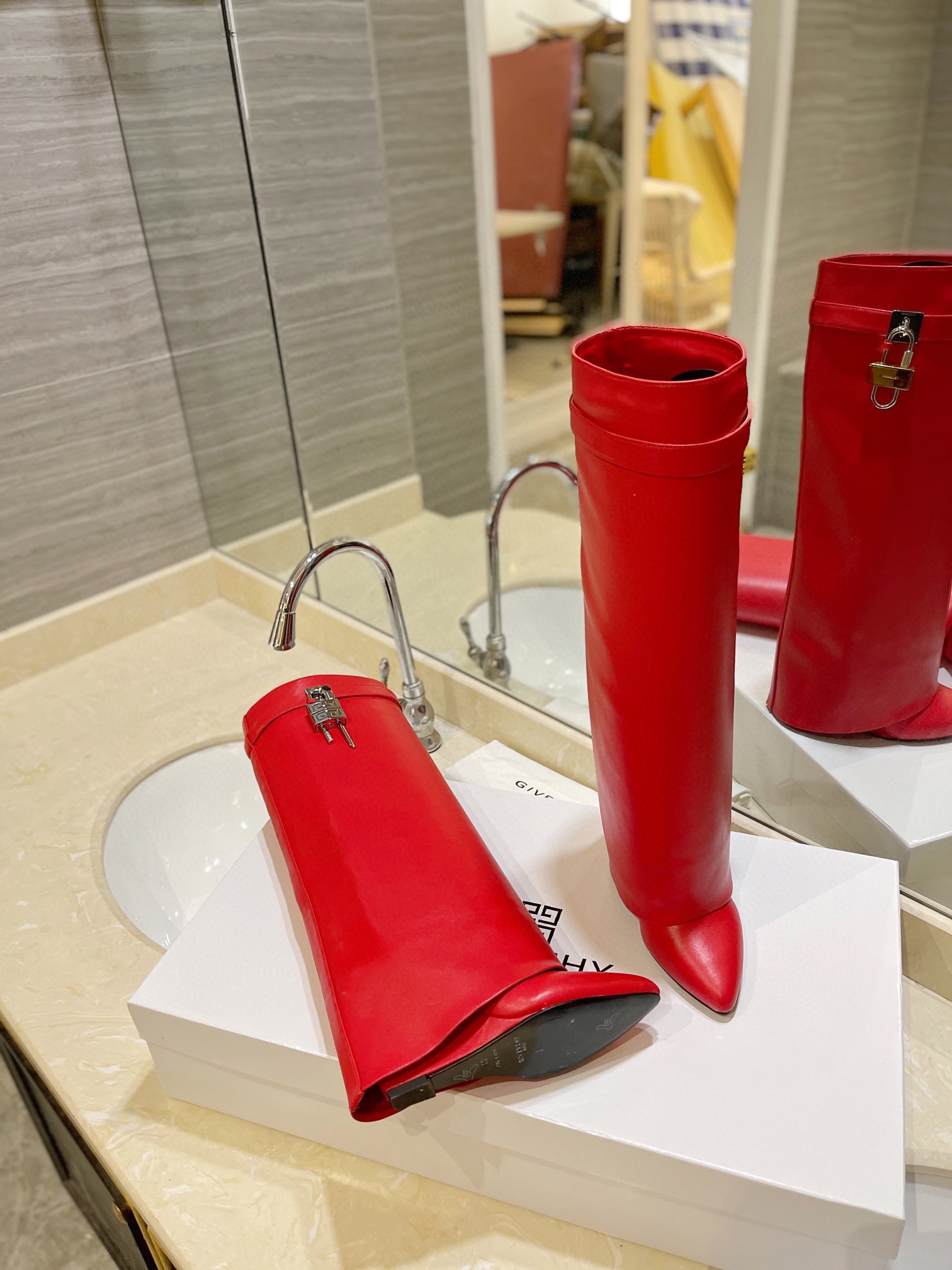 Givenchy High Heel Boots Leather