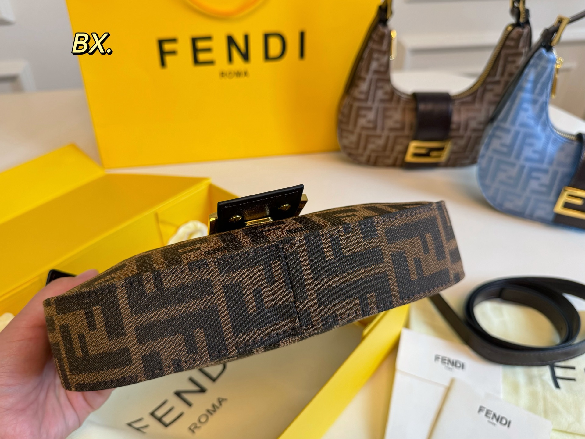 FENDI Zucca hobo style crossbody bag