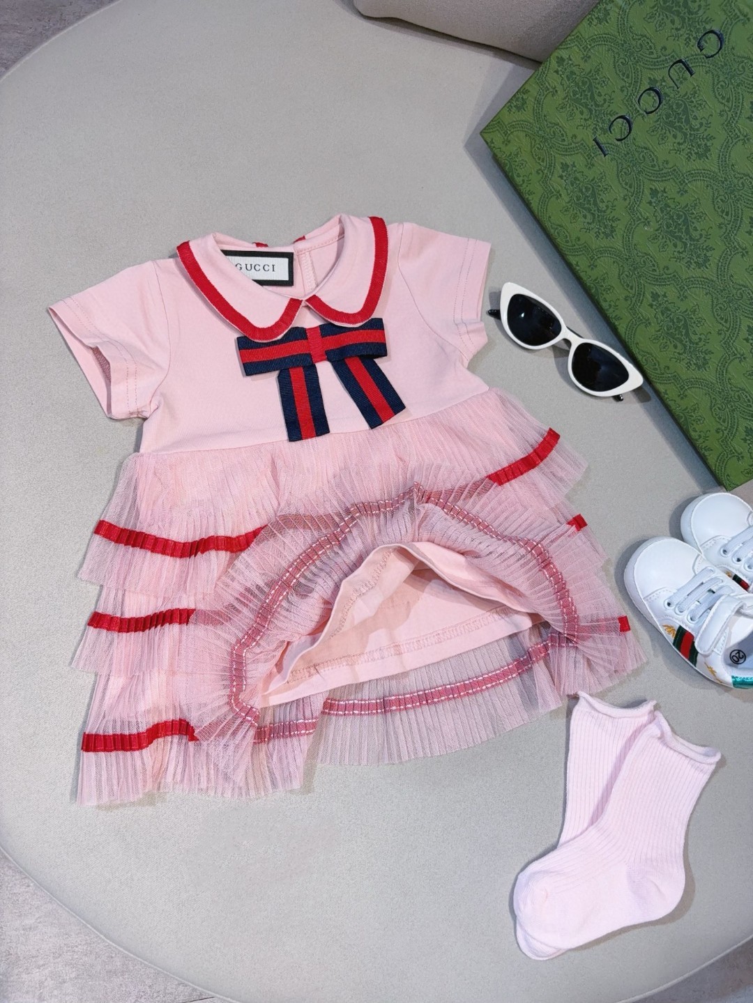 Children's Clothing Gucci Peach Pink Tulle baby Dress