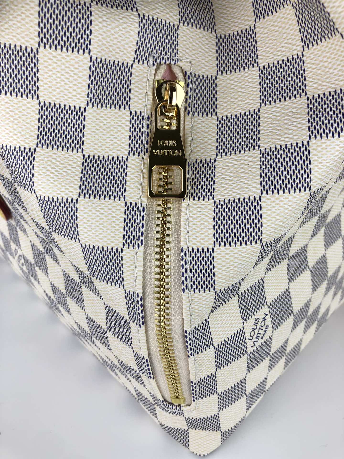 LV Sperone Damier Aur White Pattern Backpack