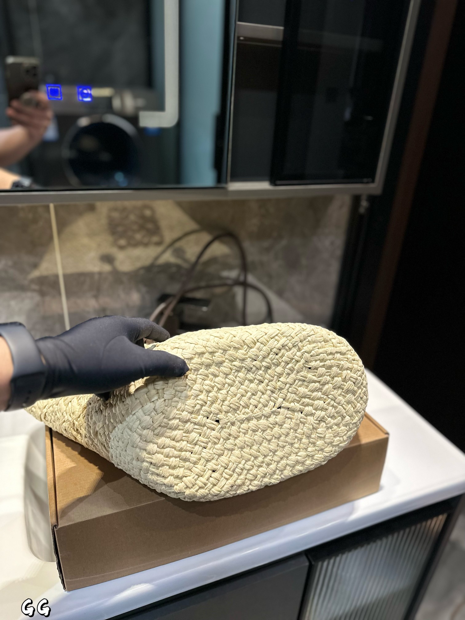 Loewe straw tote bag