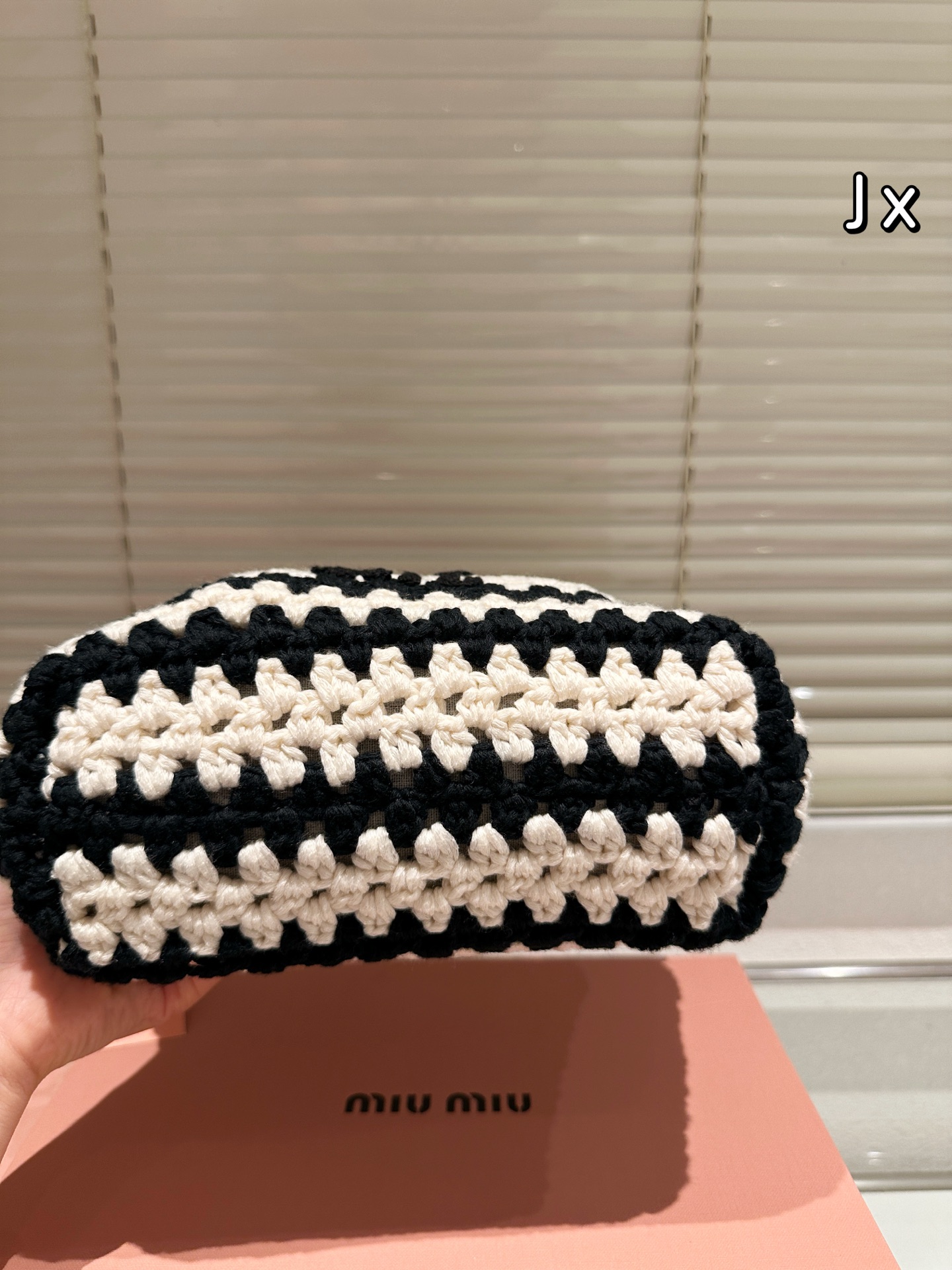 Miumiu knitted lunch box bag
