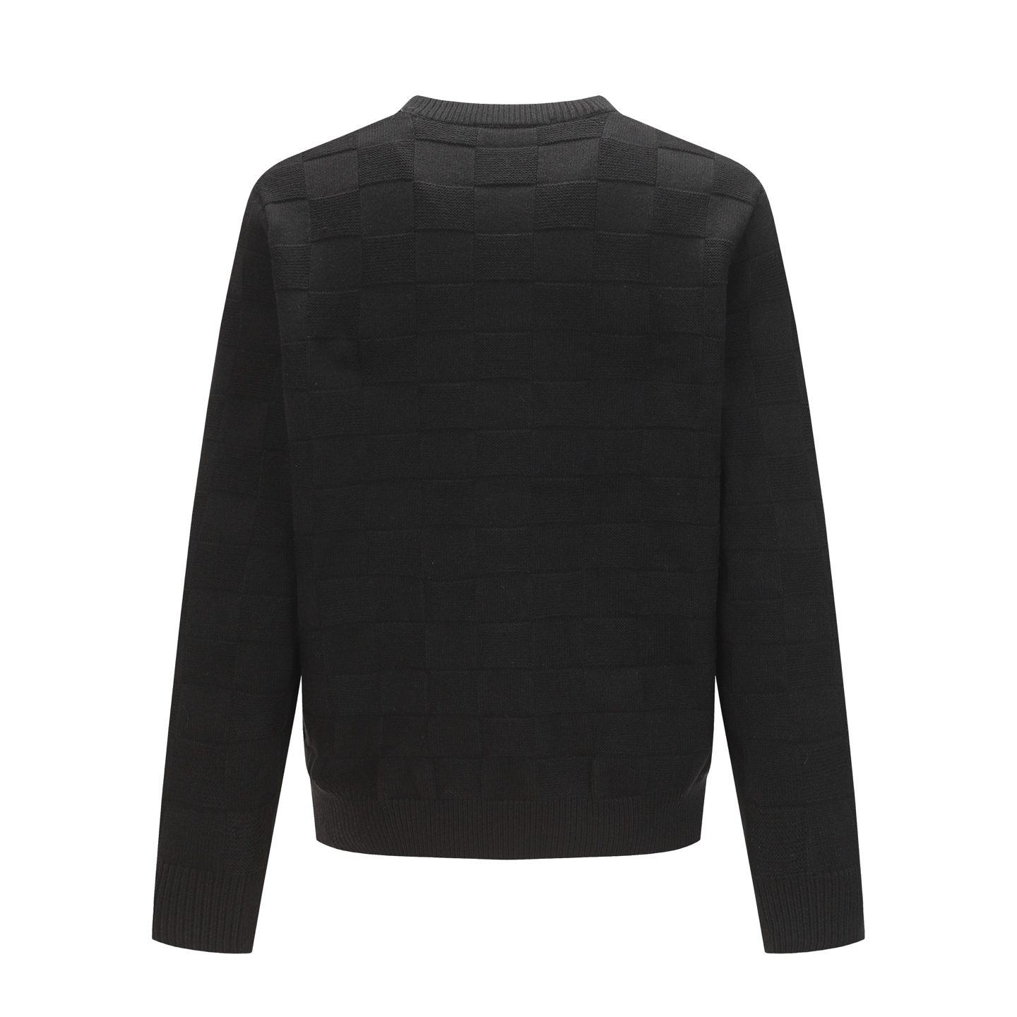 LV LOUIS VUITTON Solid Print Round-neck Knitted Long-sleeved Sweater unisex