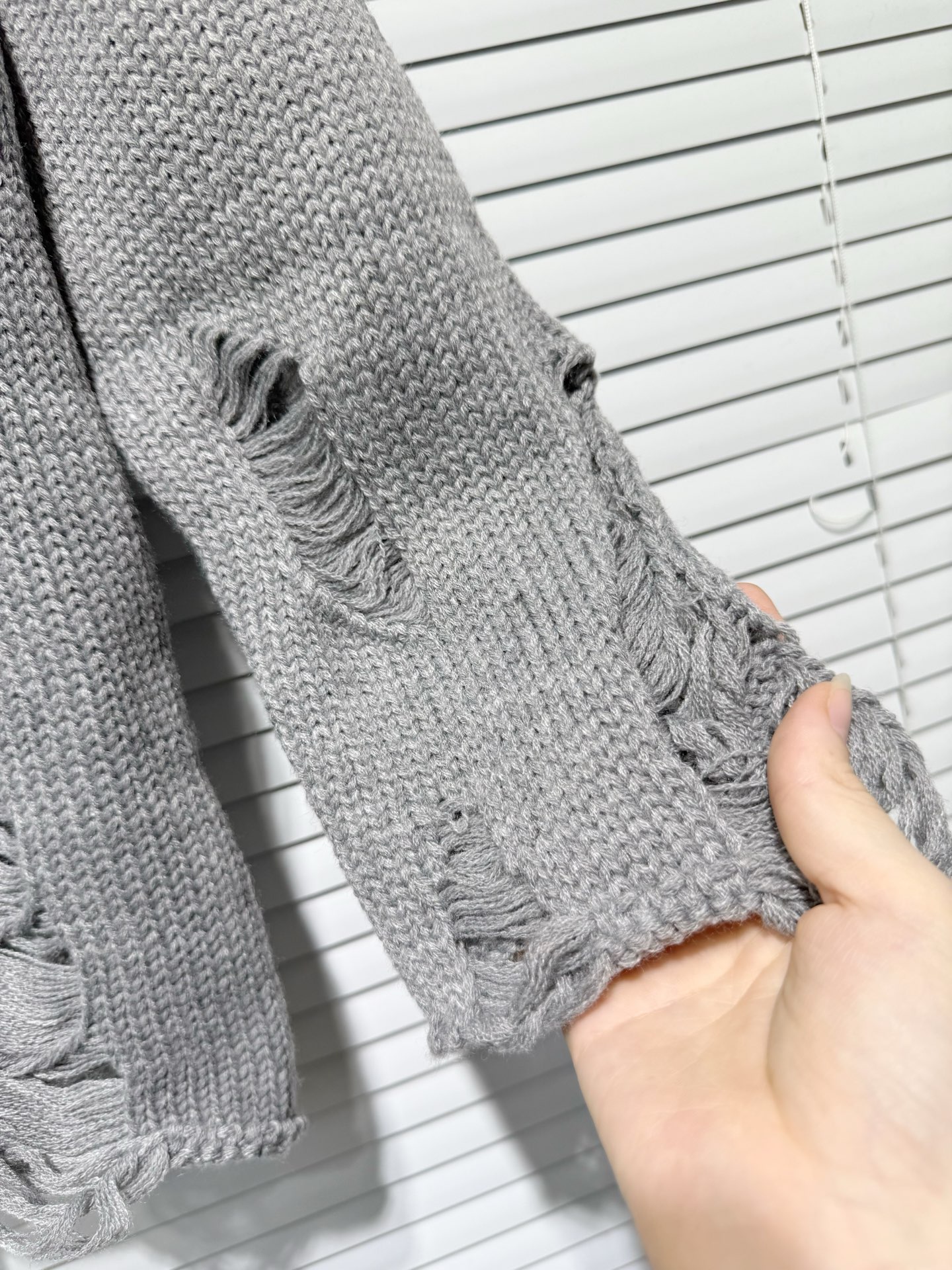 Chrome Hearts CH Thick-stitch Knitted Loose-Fitting Holey Sweater