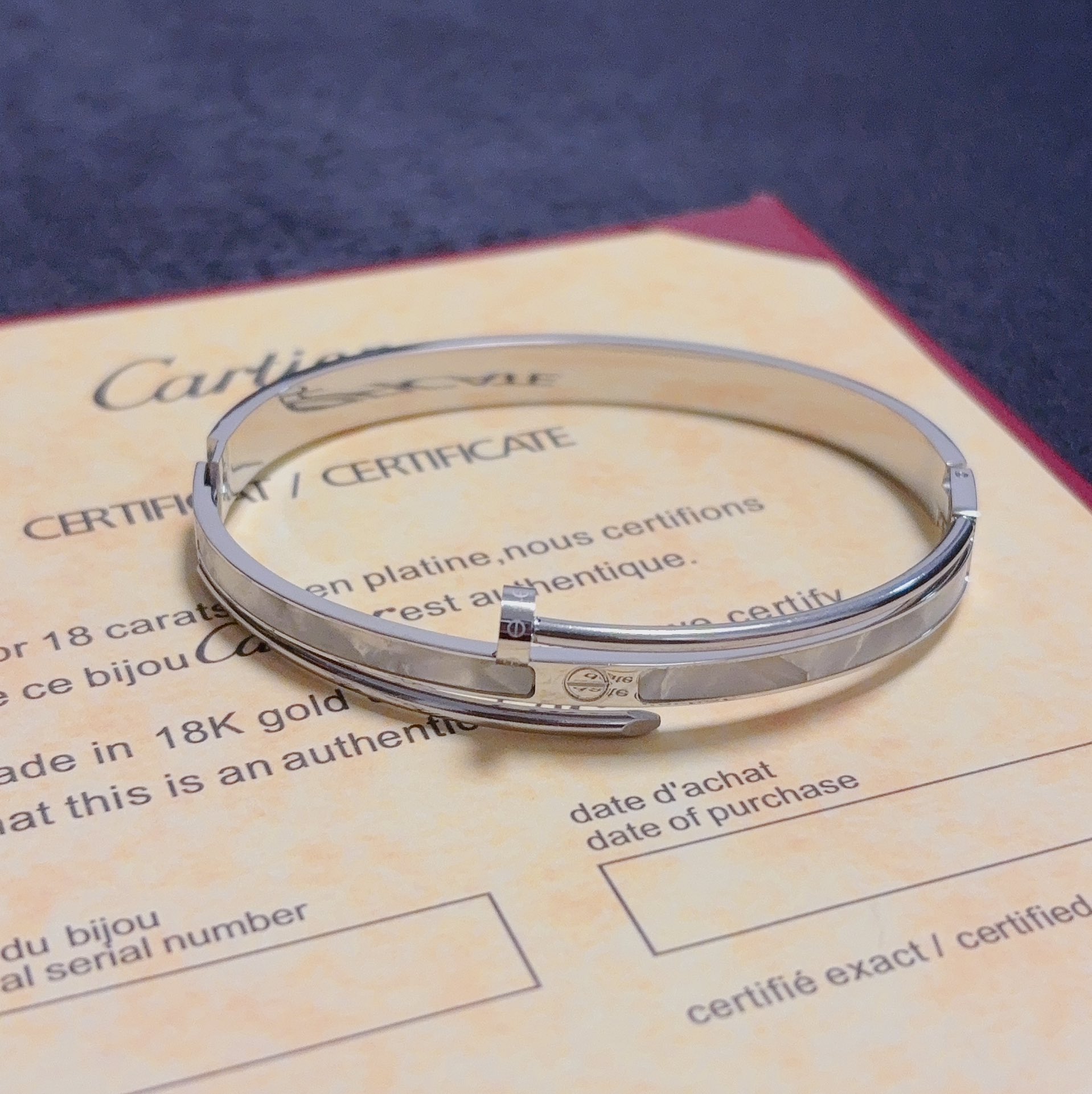 Cartier nail White Mother-of-Pearl bracelet