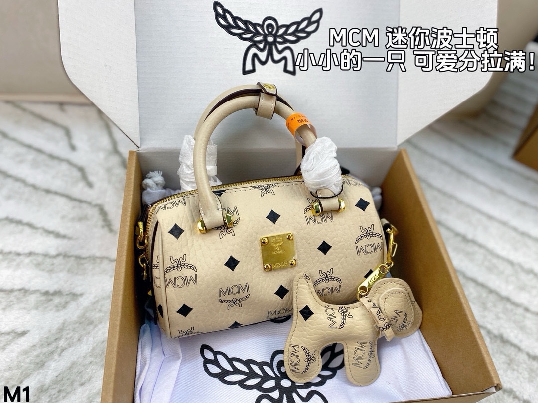 MCM Super Classic mini Boston Pillow bag