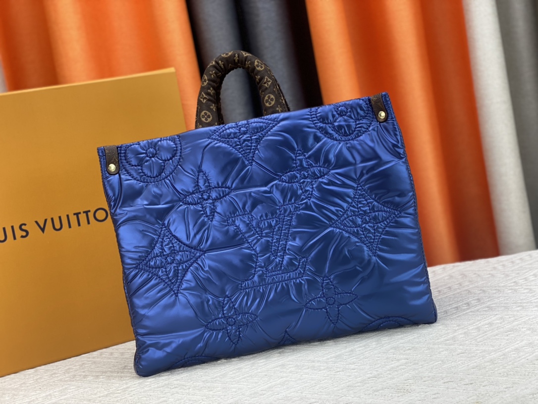 LV onthego econyl ecodesign monogram handbag